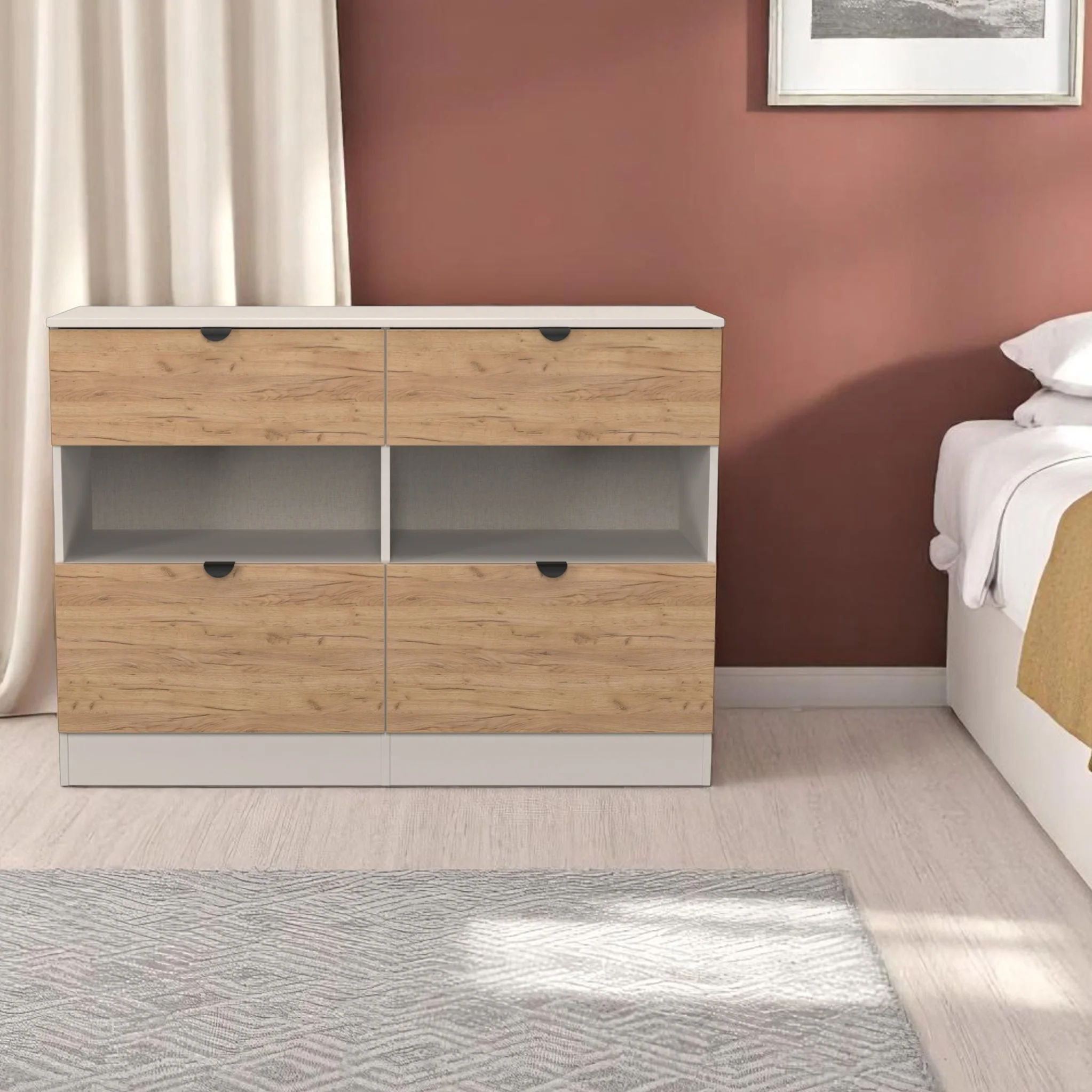 Huxley 4 Drawer Midi Chest of Drawers - Image 2