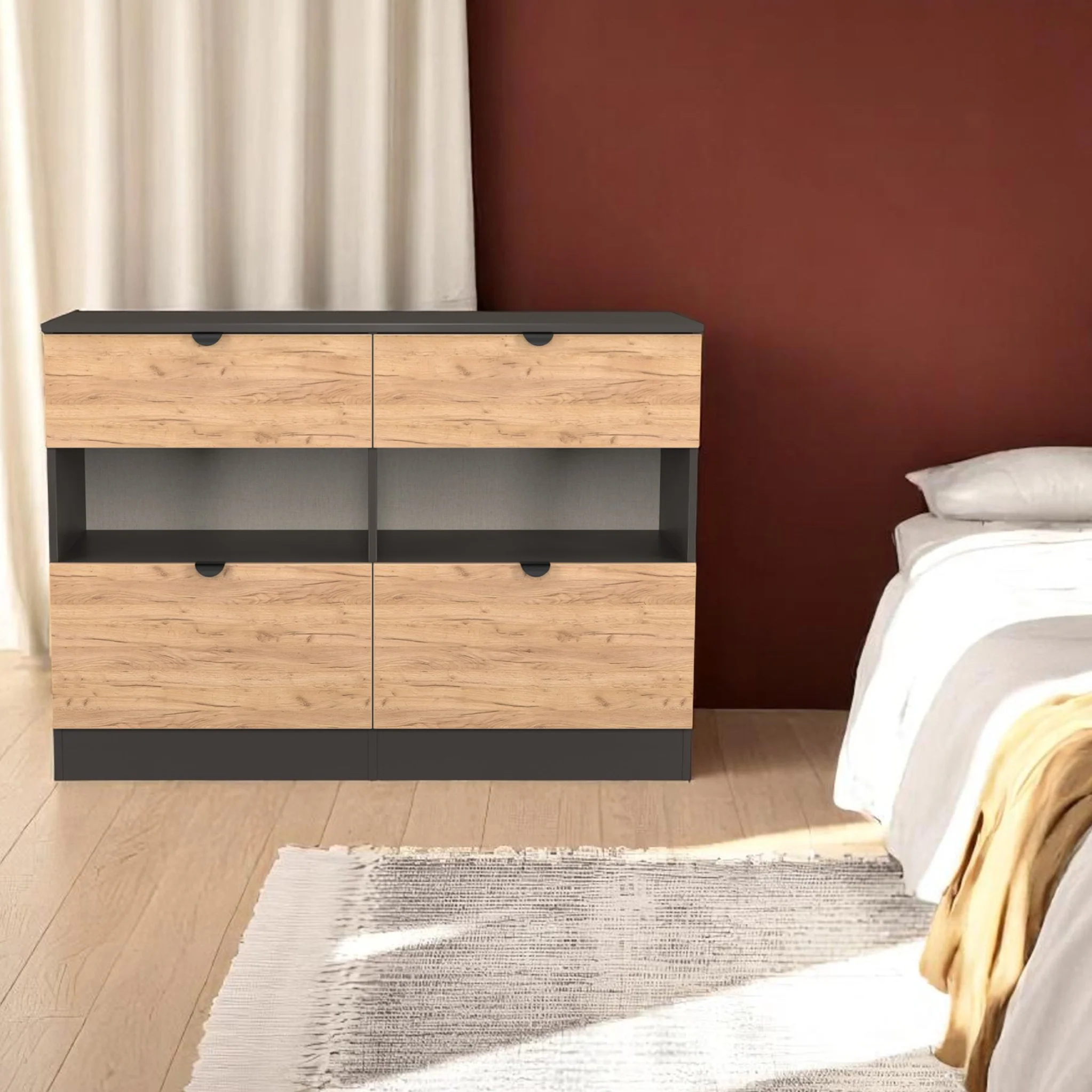 Huxley 4 Drawer Midi Chest of Drawers - Image 7