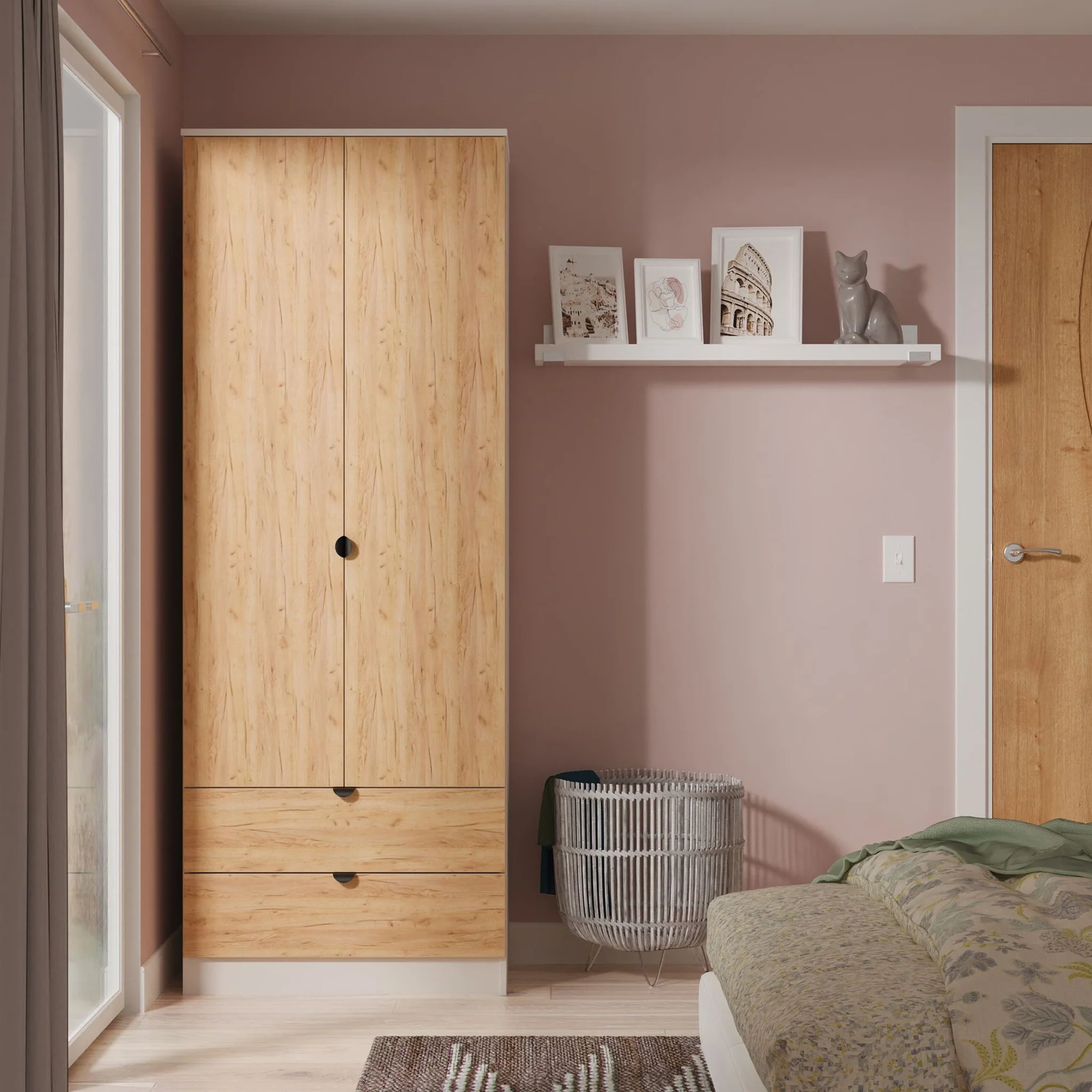 Huxley Double Wardrobe & 2 Drawers - Image 2