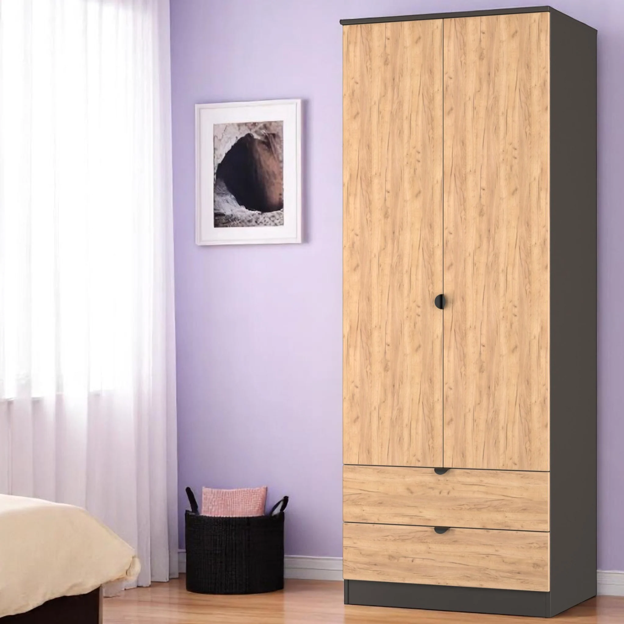 Huxley Double Wardrobe & 2 Drawers - Image 9