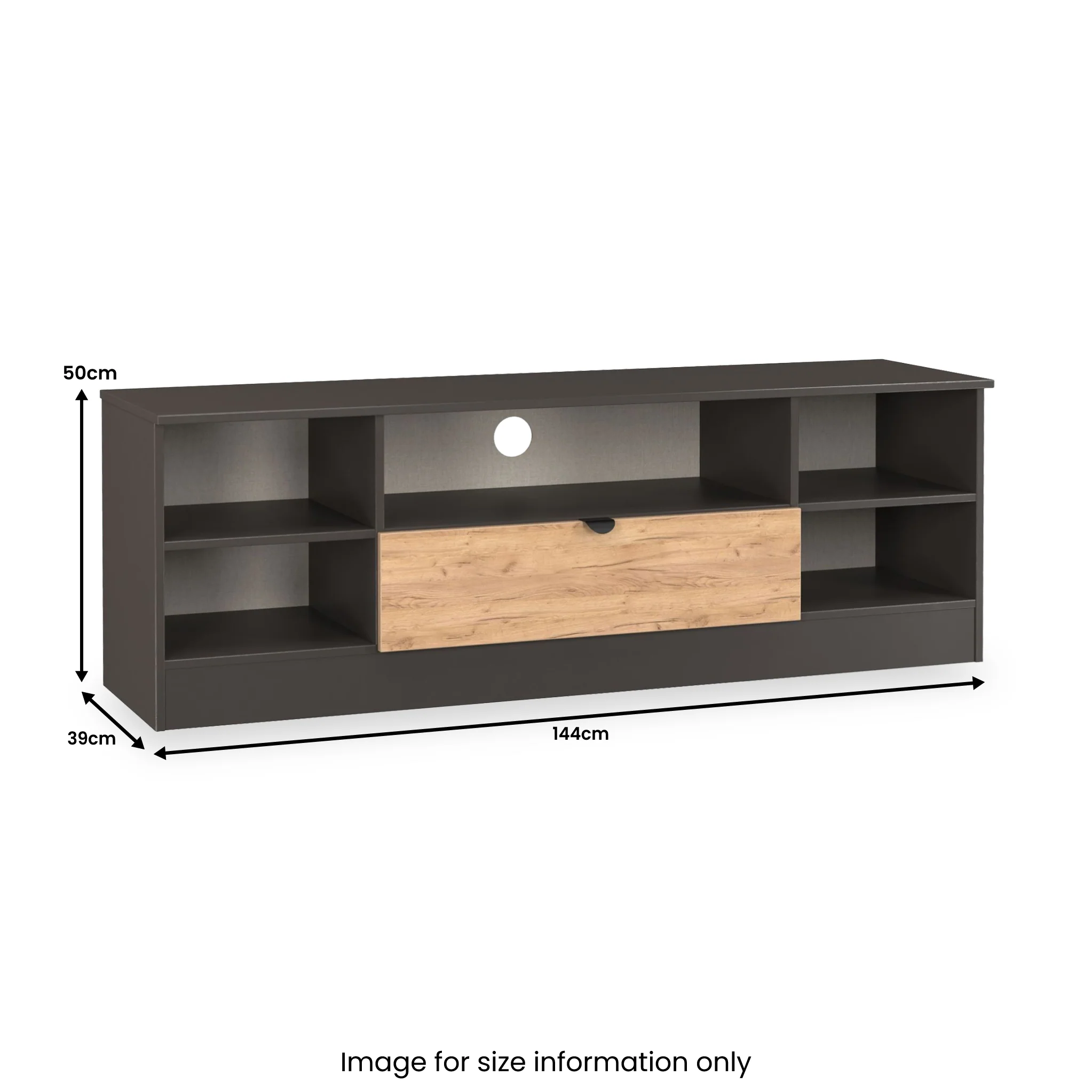 Huxley Wide 1 Drawer TV & Media Unit - Image 19
