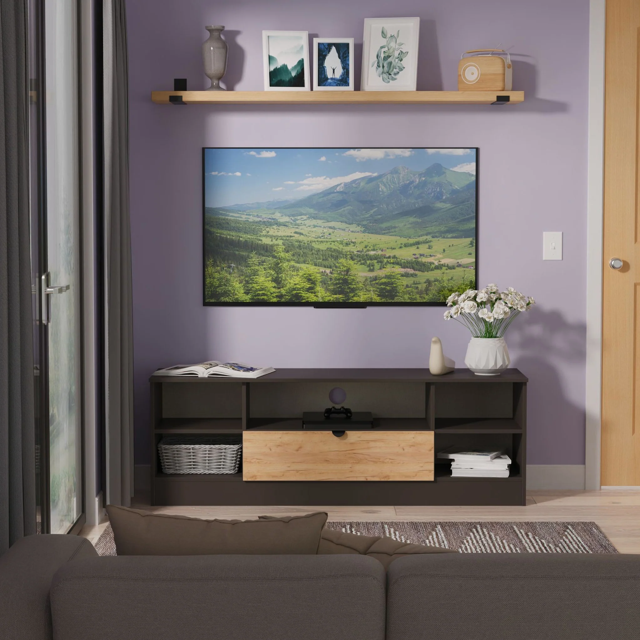 Huxley Wide 1 Drawer TV & Media Unit - Image 8
