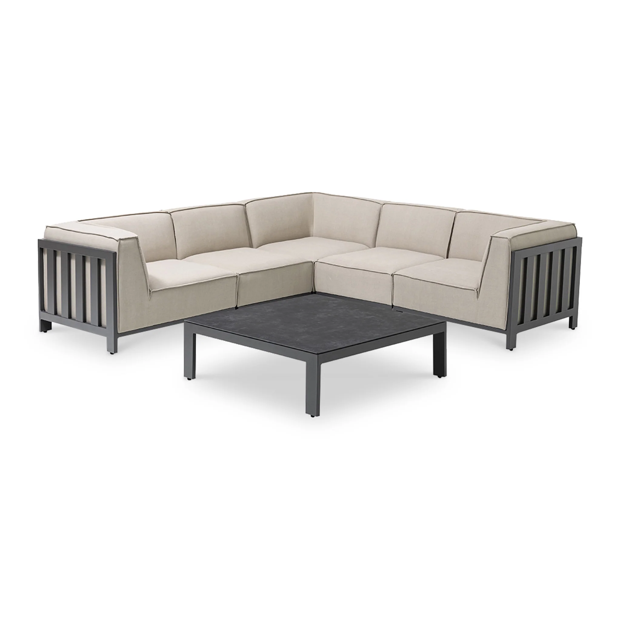 Maze Ibiza Small Corner Sofa Set With Square Table - Image 2