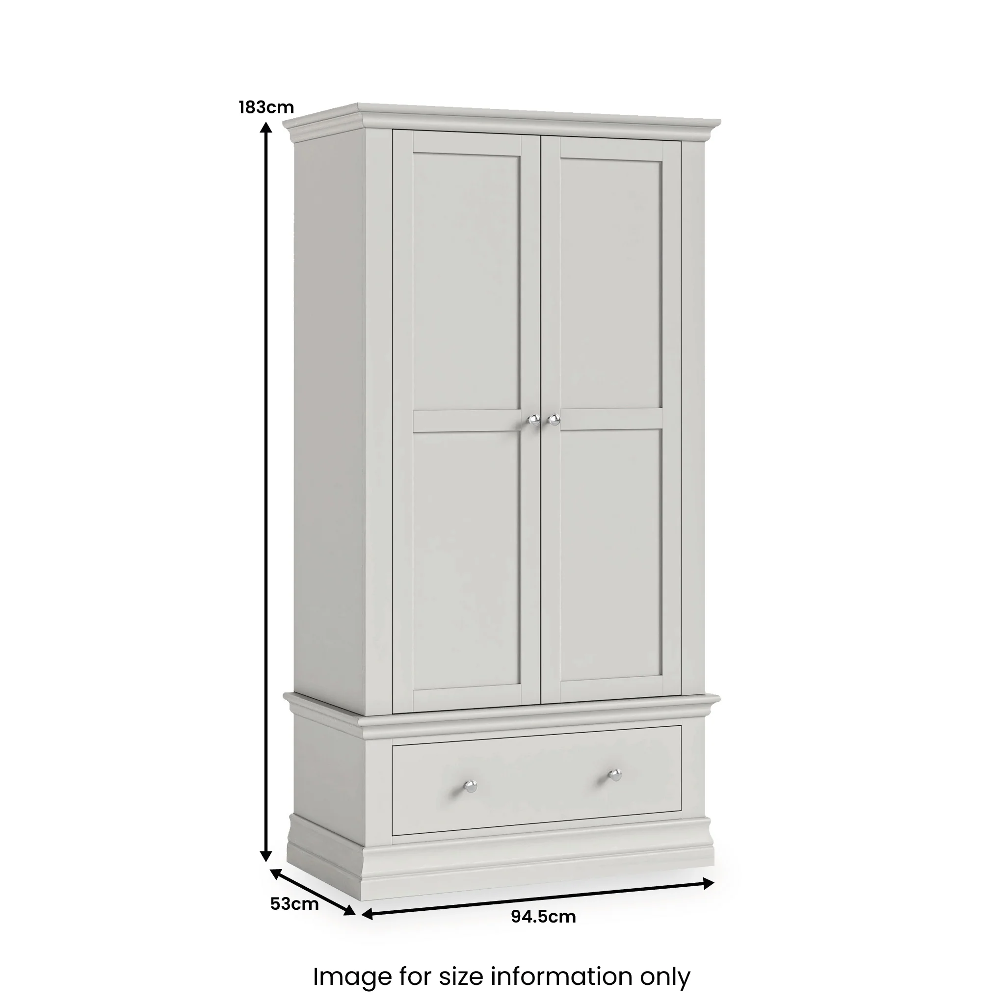 Ingleby 2 Door Wardrobe with Drawers - Image 5