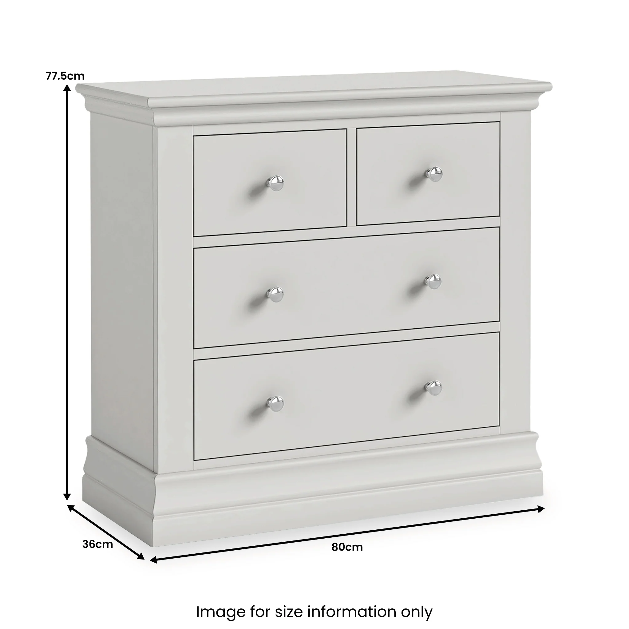 Ingleby 2 over 2 Drawer Chest - Image 5