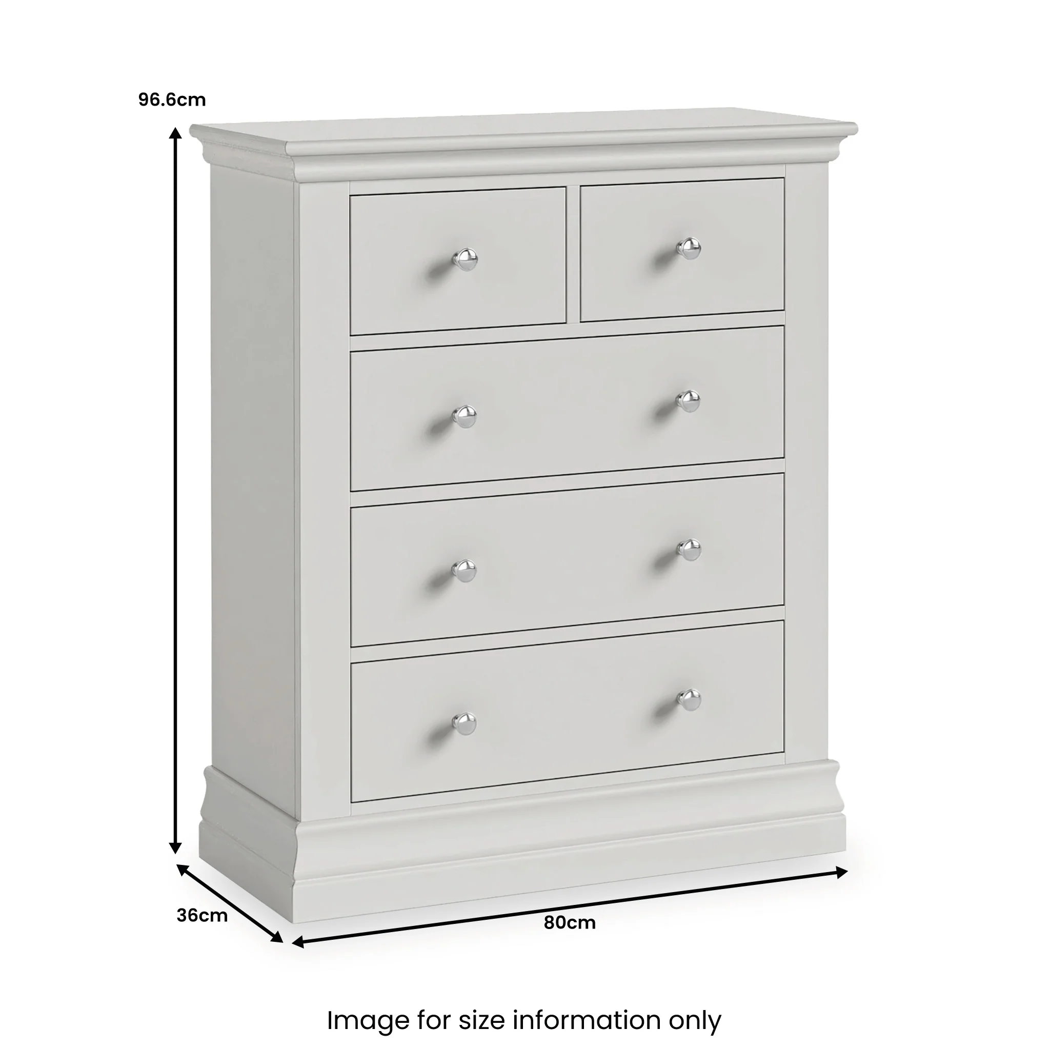 Ingleby 2 over 3 Drawer Chest - Image 5
