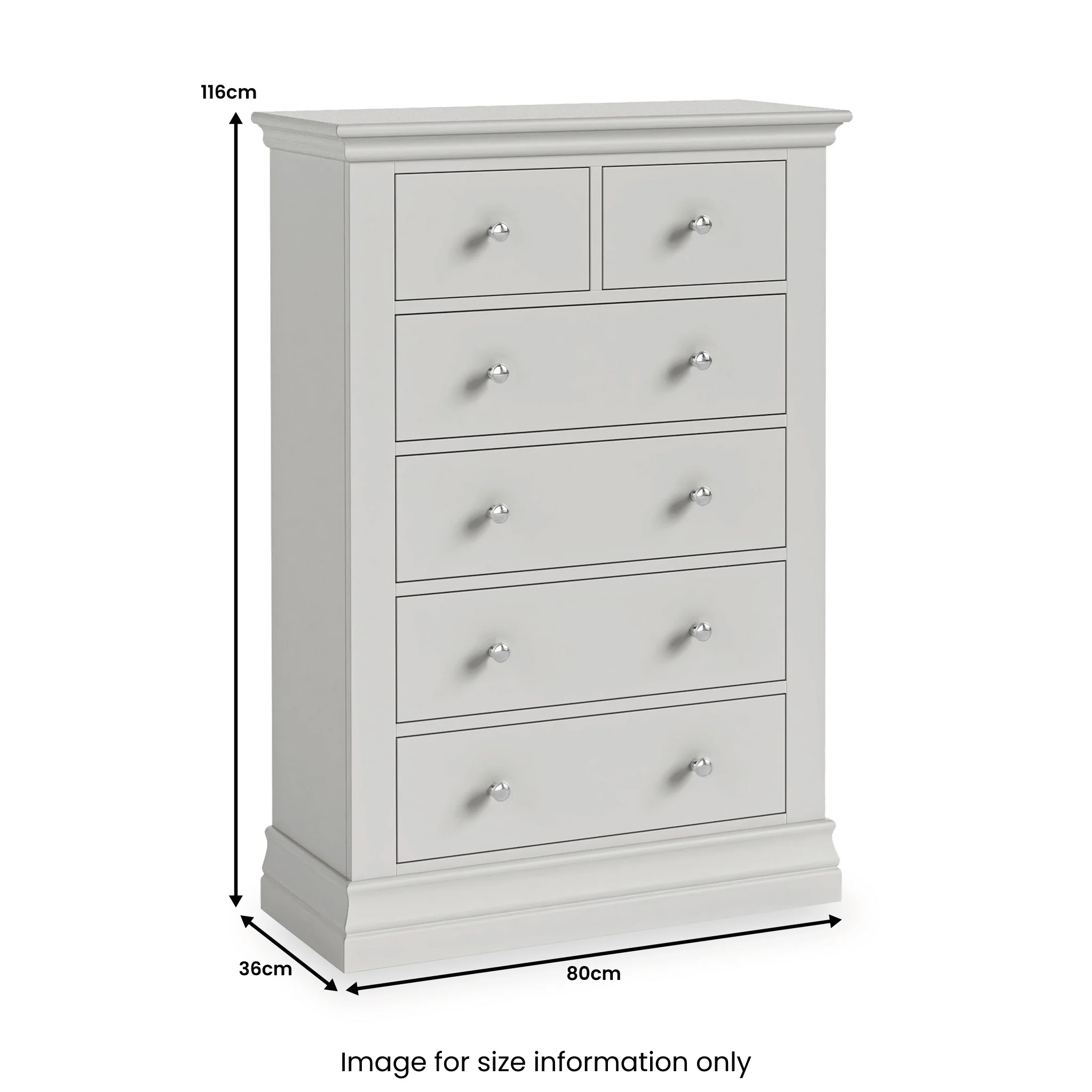 Ingleby 2 over 4 Drawer Chest - Image 5
