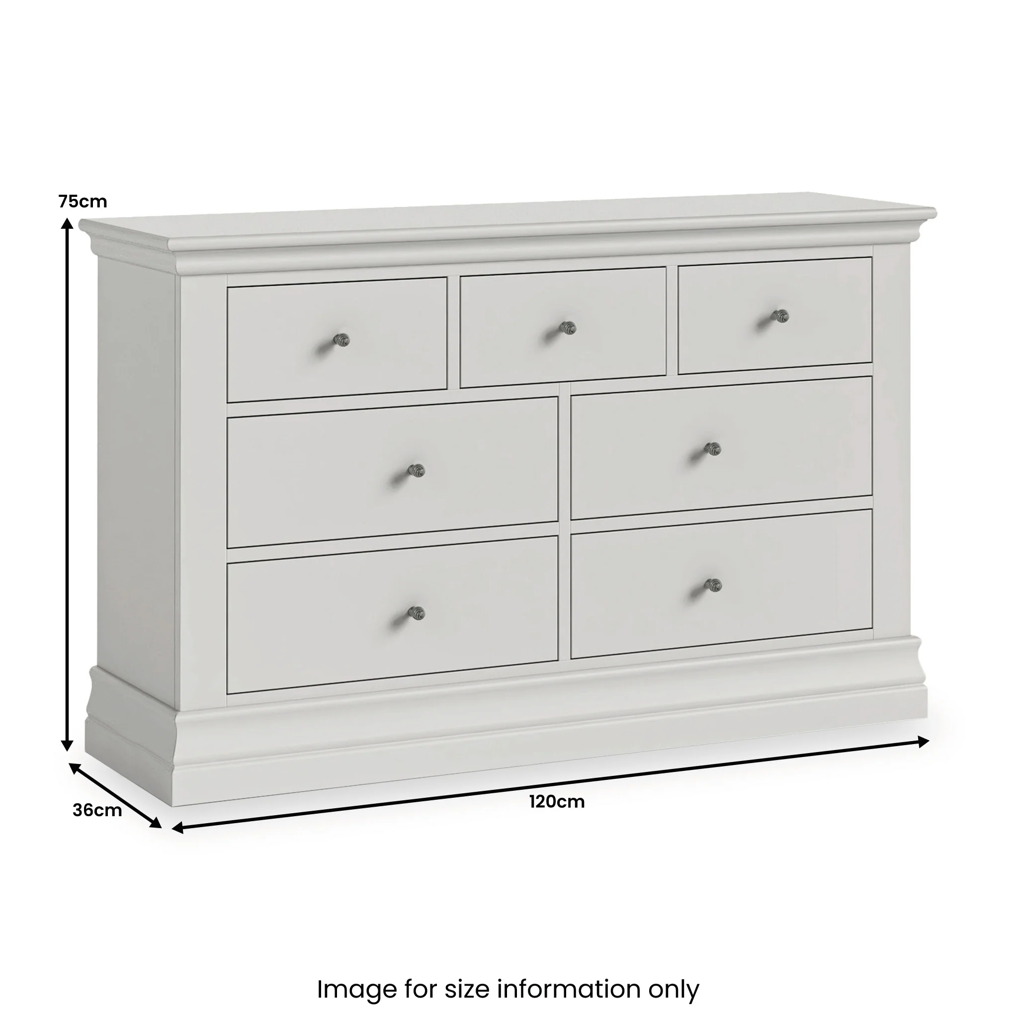 Ingleby 3 over 4 Drawer Chest - Image 5