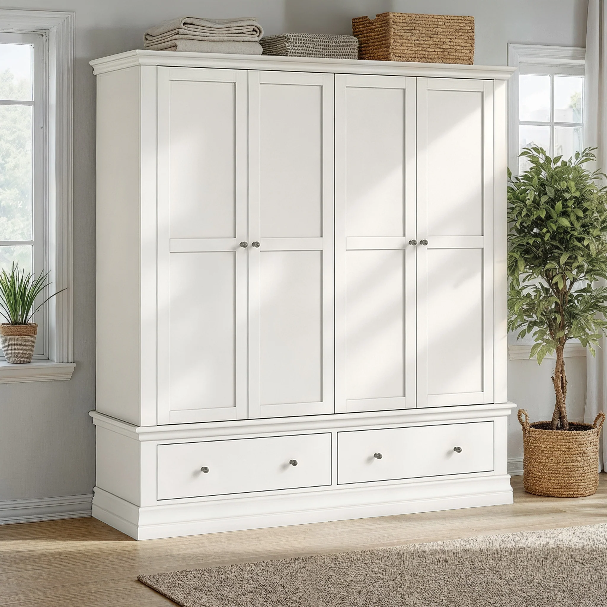 Ingleby 4 Door Wardrobe With Drawers - Image 2