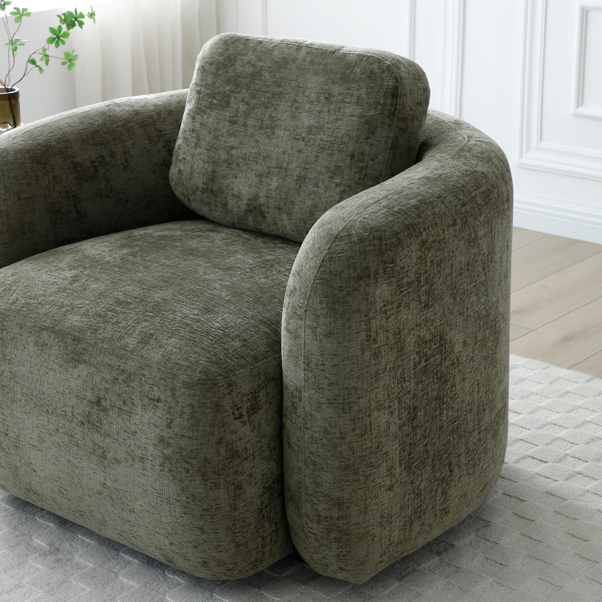 Irving Chenille Swivel Chair - Image 15