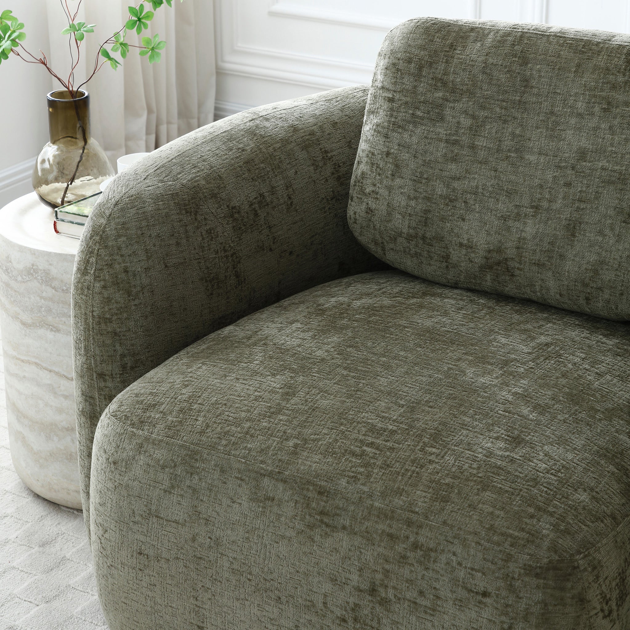 Irving Chenille Swivel Chair - Image 16