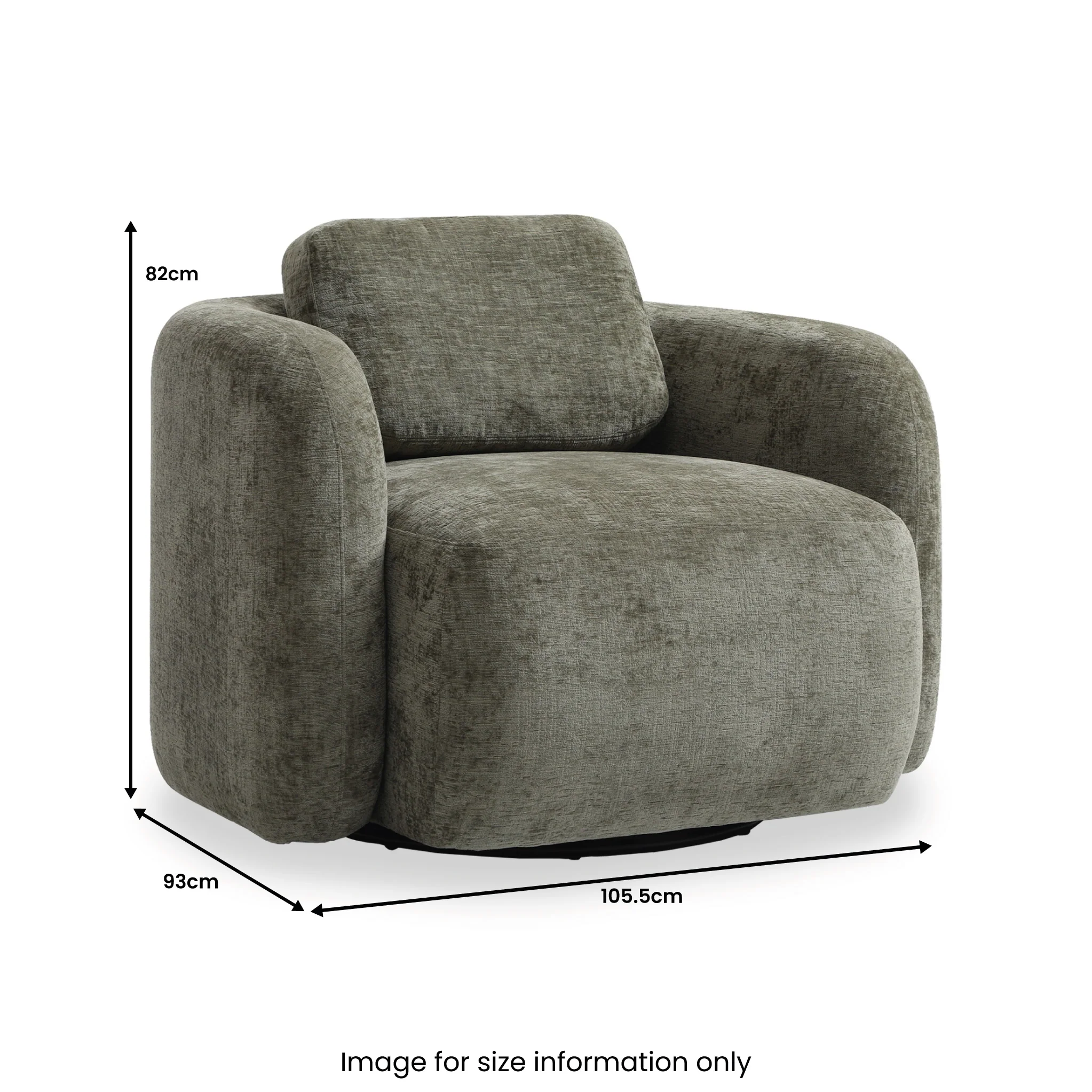 Irving Chenille Swivel Chair - Image 19