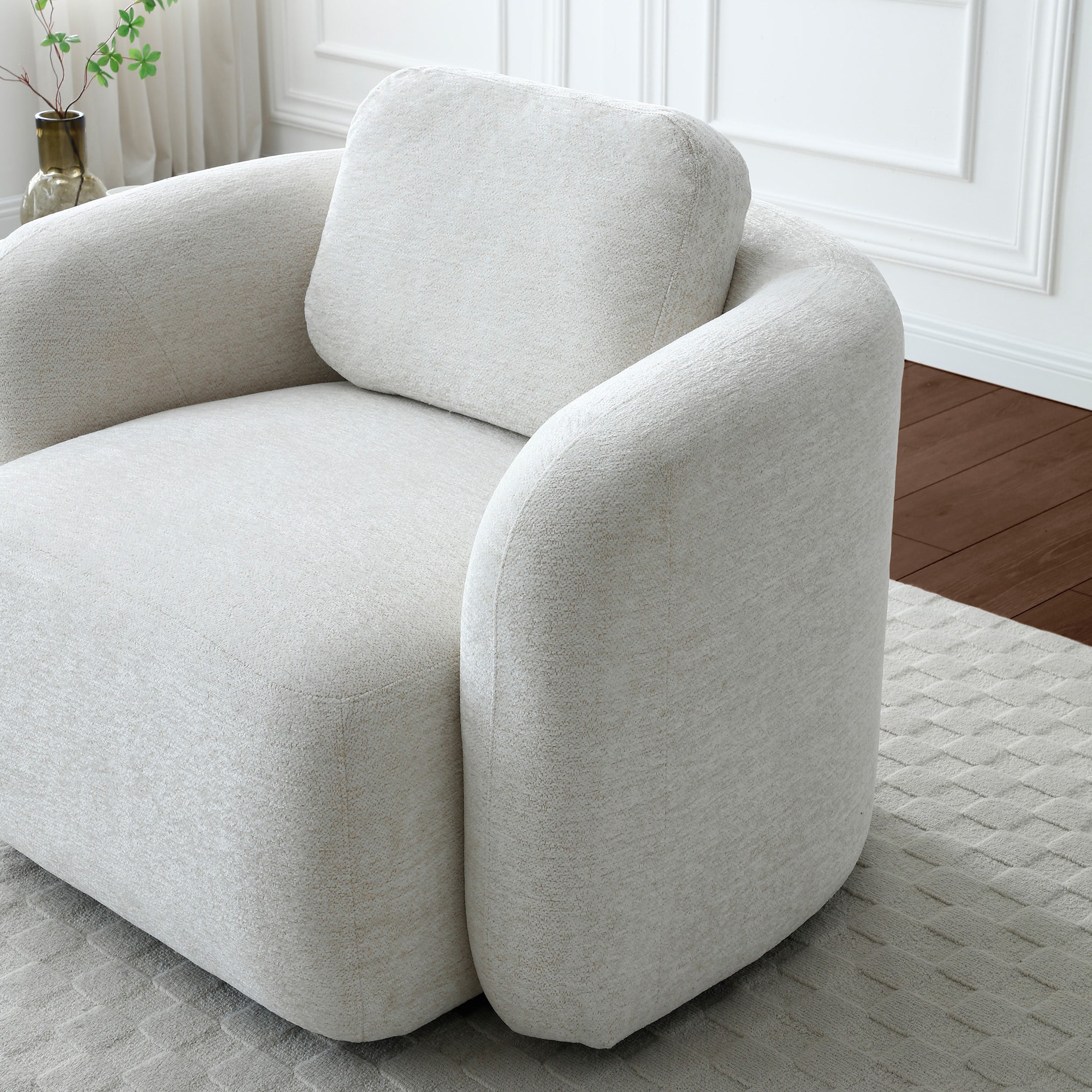 Irving Chenille Swivel Chair - Image 4