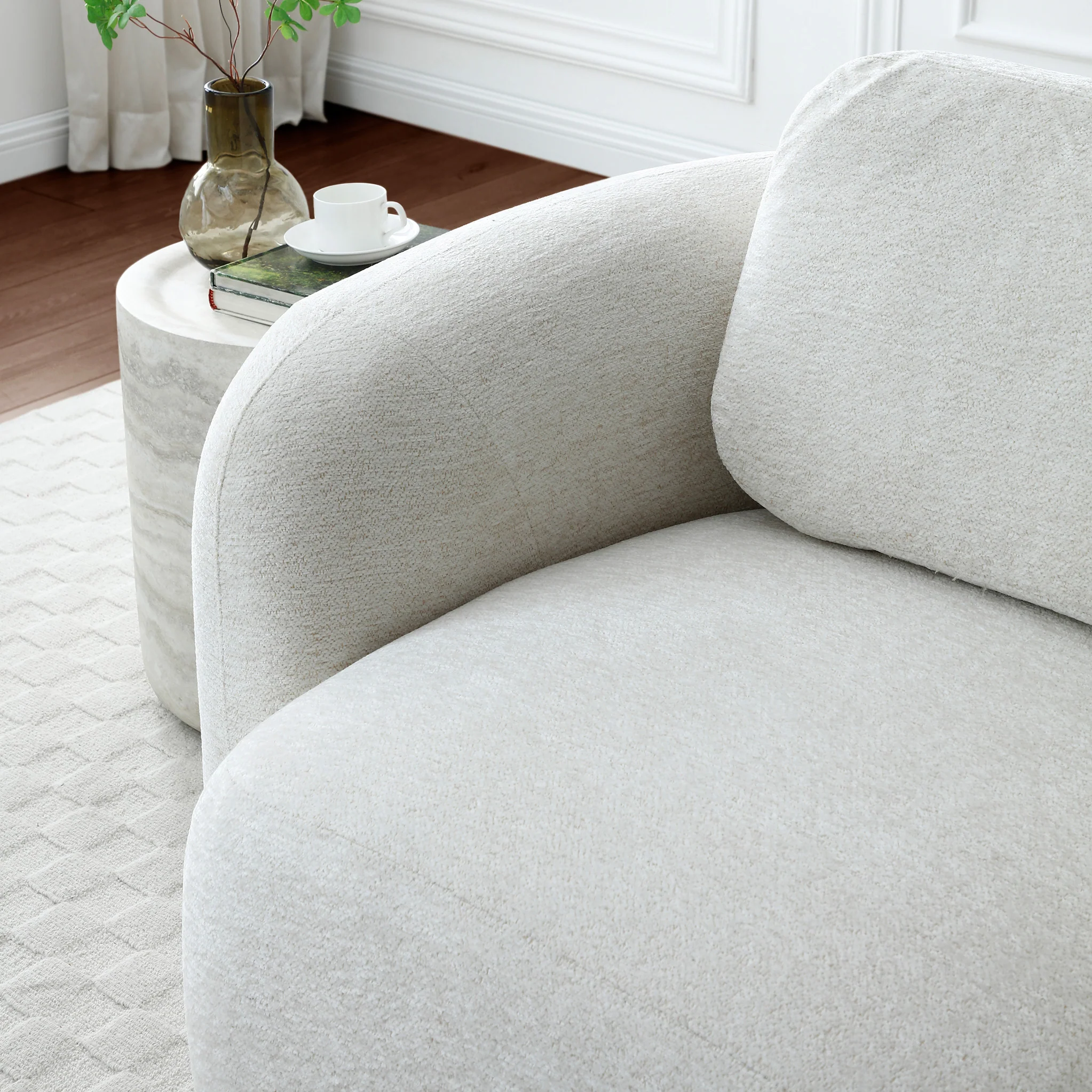 Irving Chenille Swivel Chair - Image 5