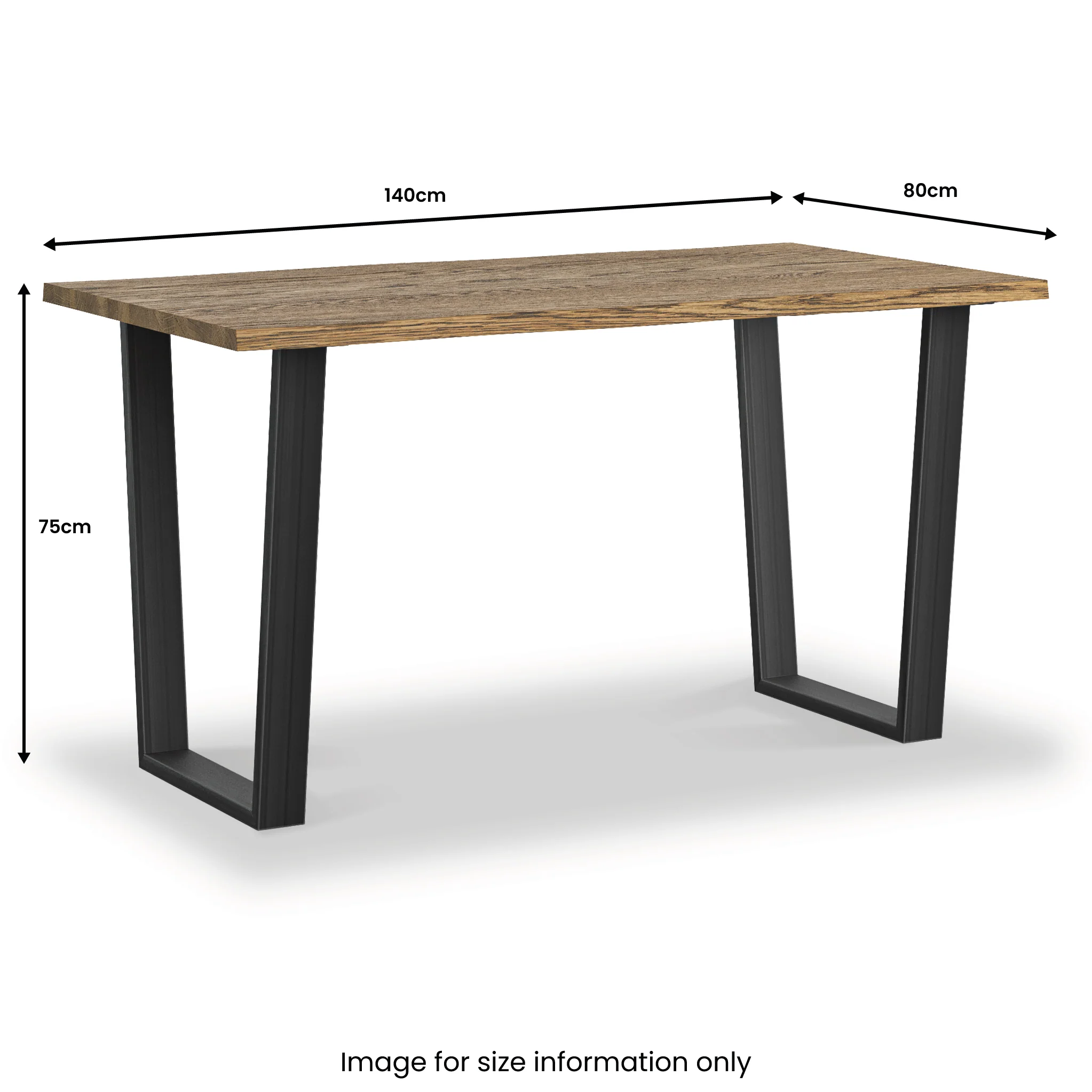Isaac Oak 140cm Dining Table - Image 9