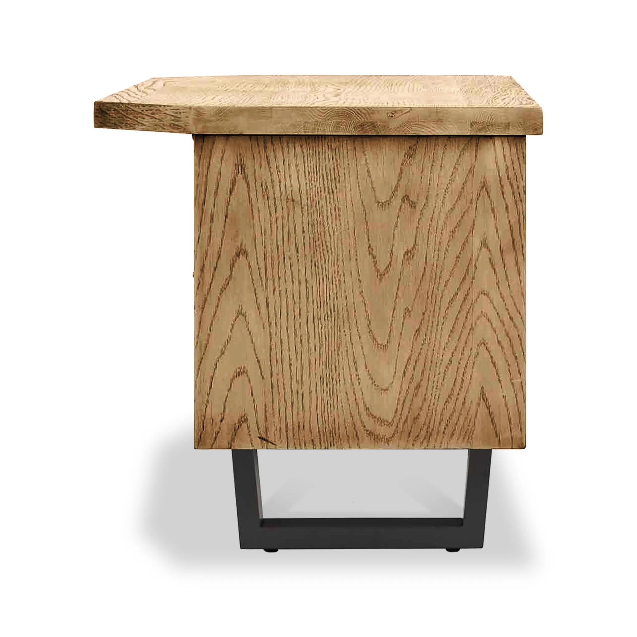 Isaac Oak 90cm Corner TV Stand - Image 8