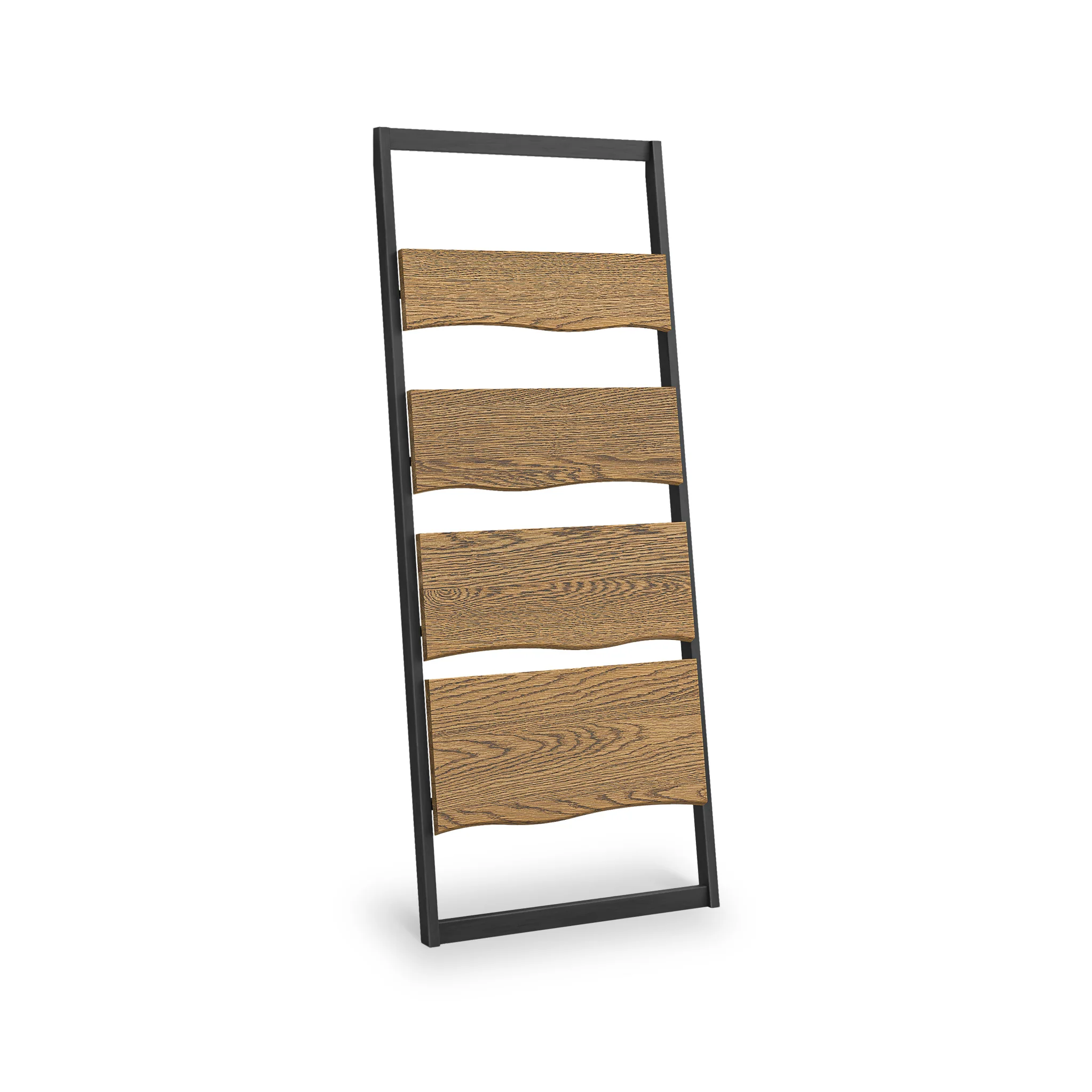 Isaac Oak Ladder Bookcase - Image 3