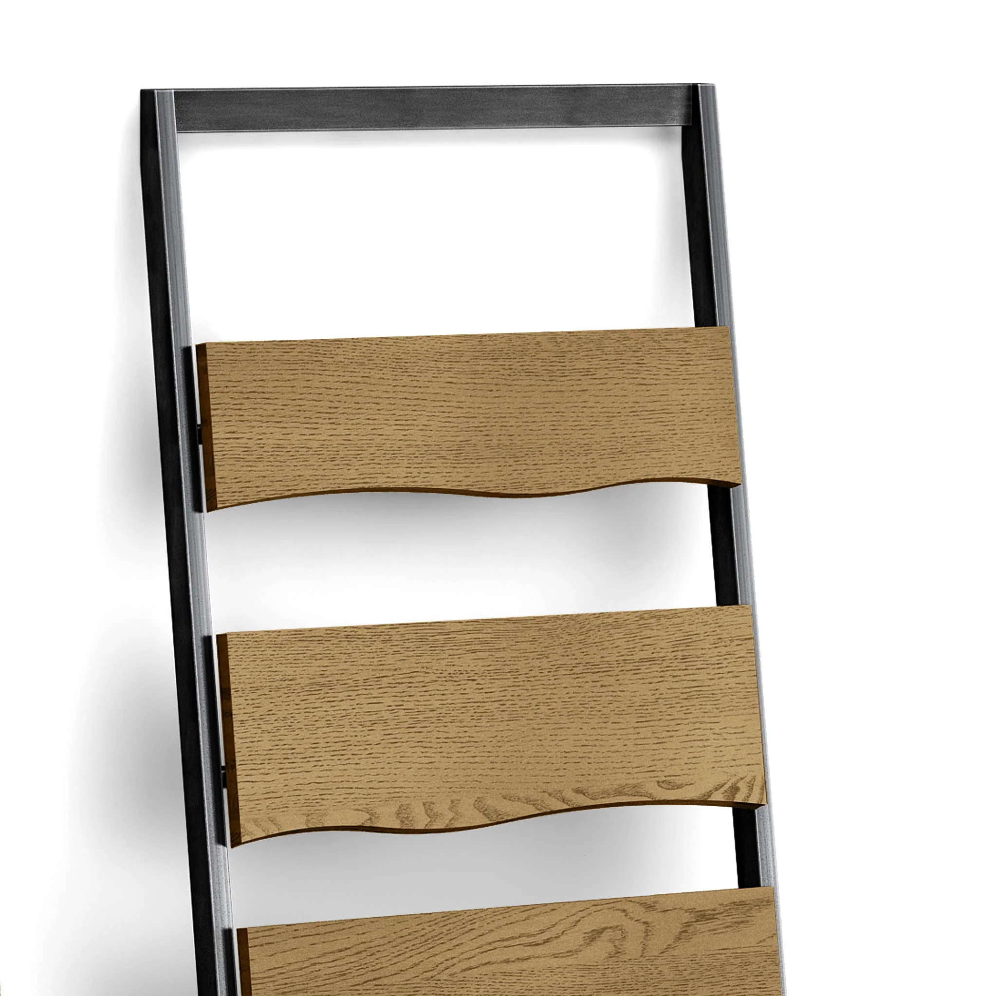 Isaac Oak Ladder Bookcase - Image 5