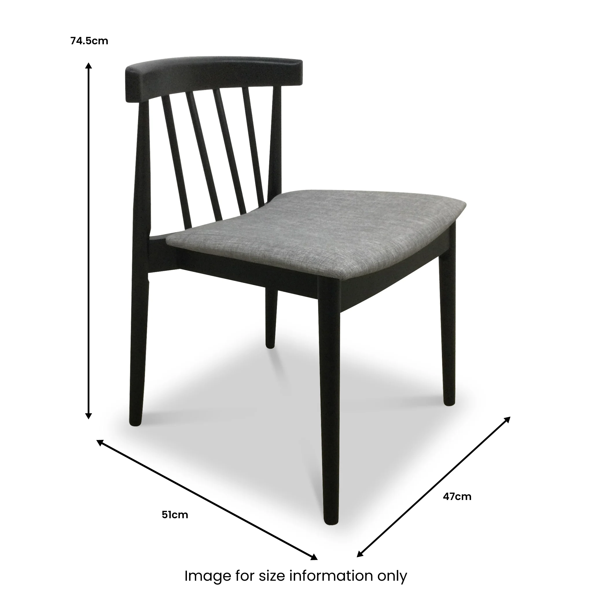 Jackson Dining Chair with Black Frame - Image 9