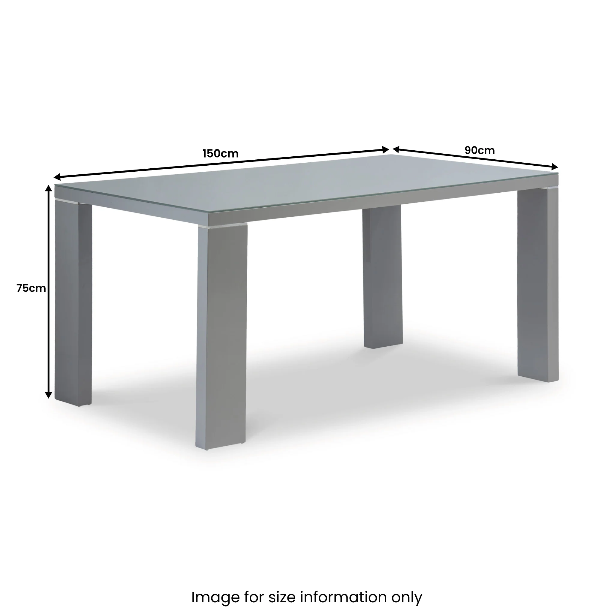 Jackson Grey Gloss Rectangular Dining Table - Image 5