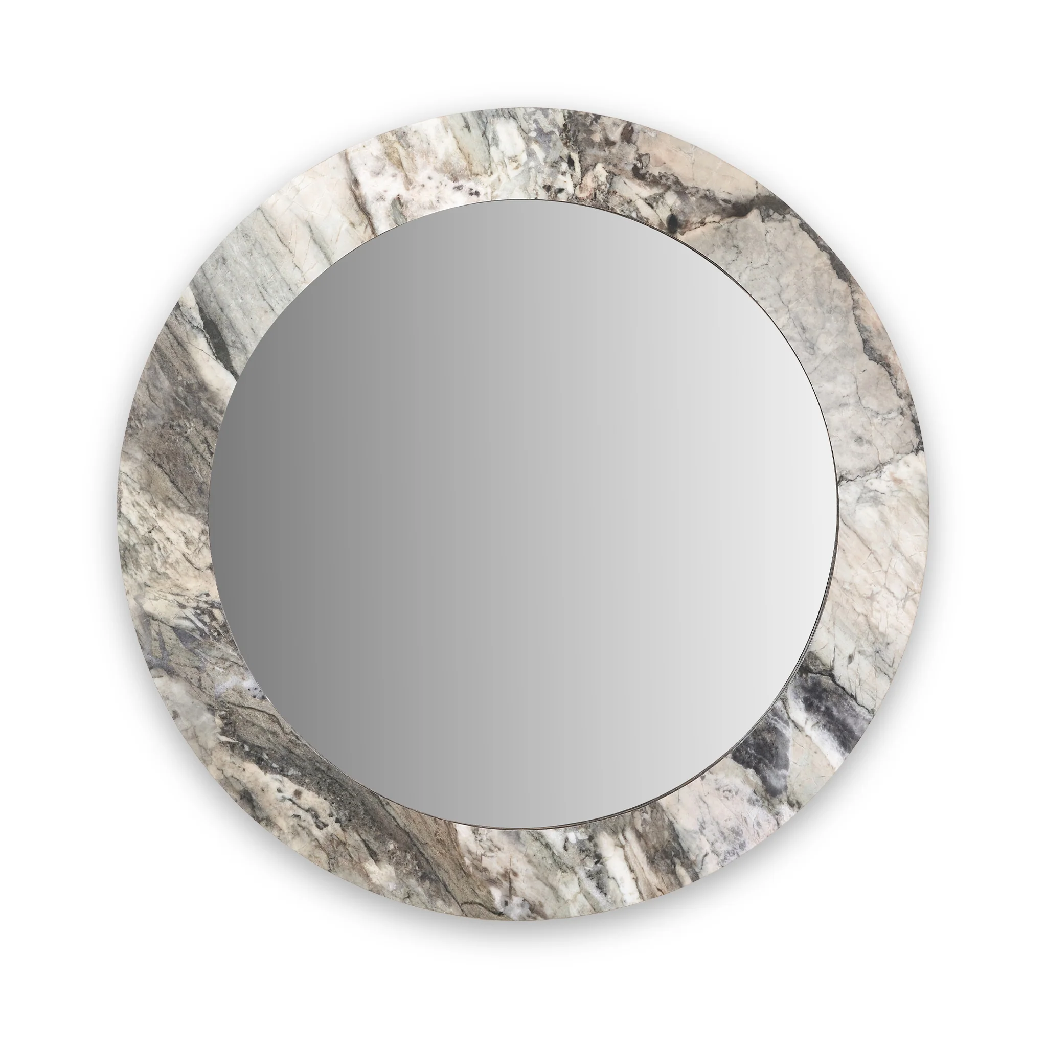 Jade Marble Effect Round Wall Mirror - Image 3