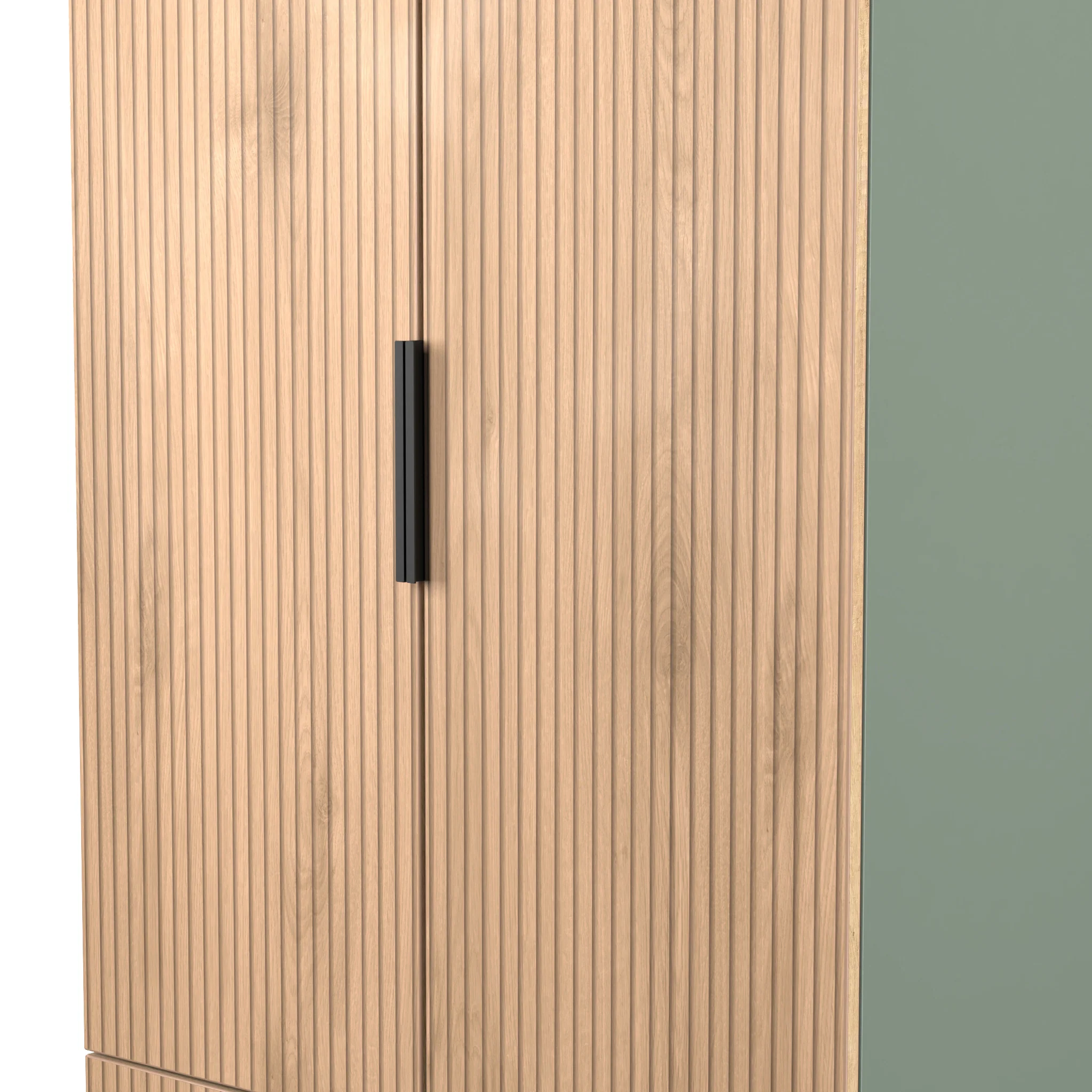 Jago Slatted Effect 2 Door 2 Drawer Wardrobe - Image 14