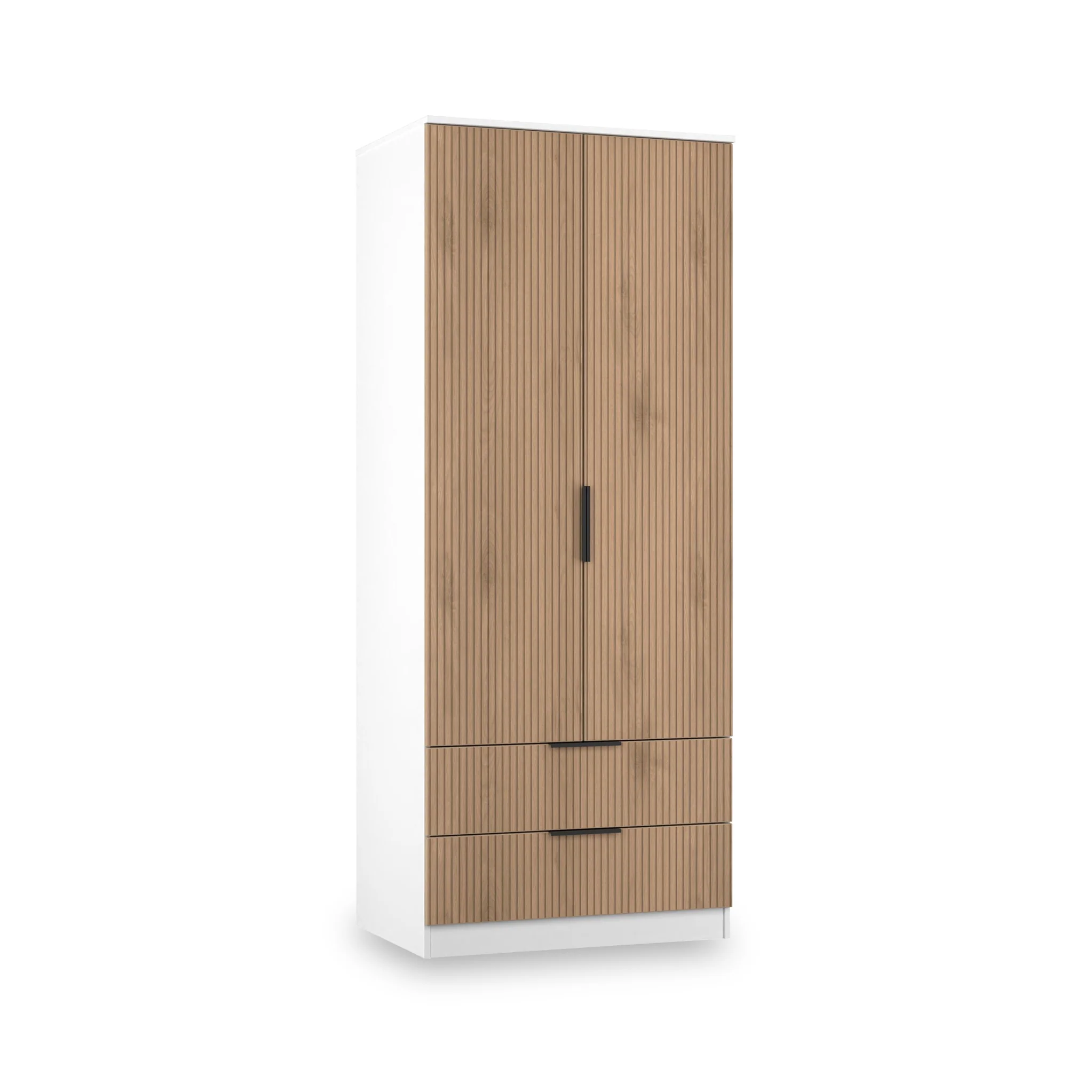 Jago Slatted Effect 2 Door 2 Drawer Wardrobe - Image 15