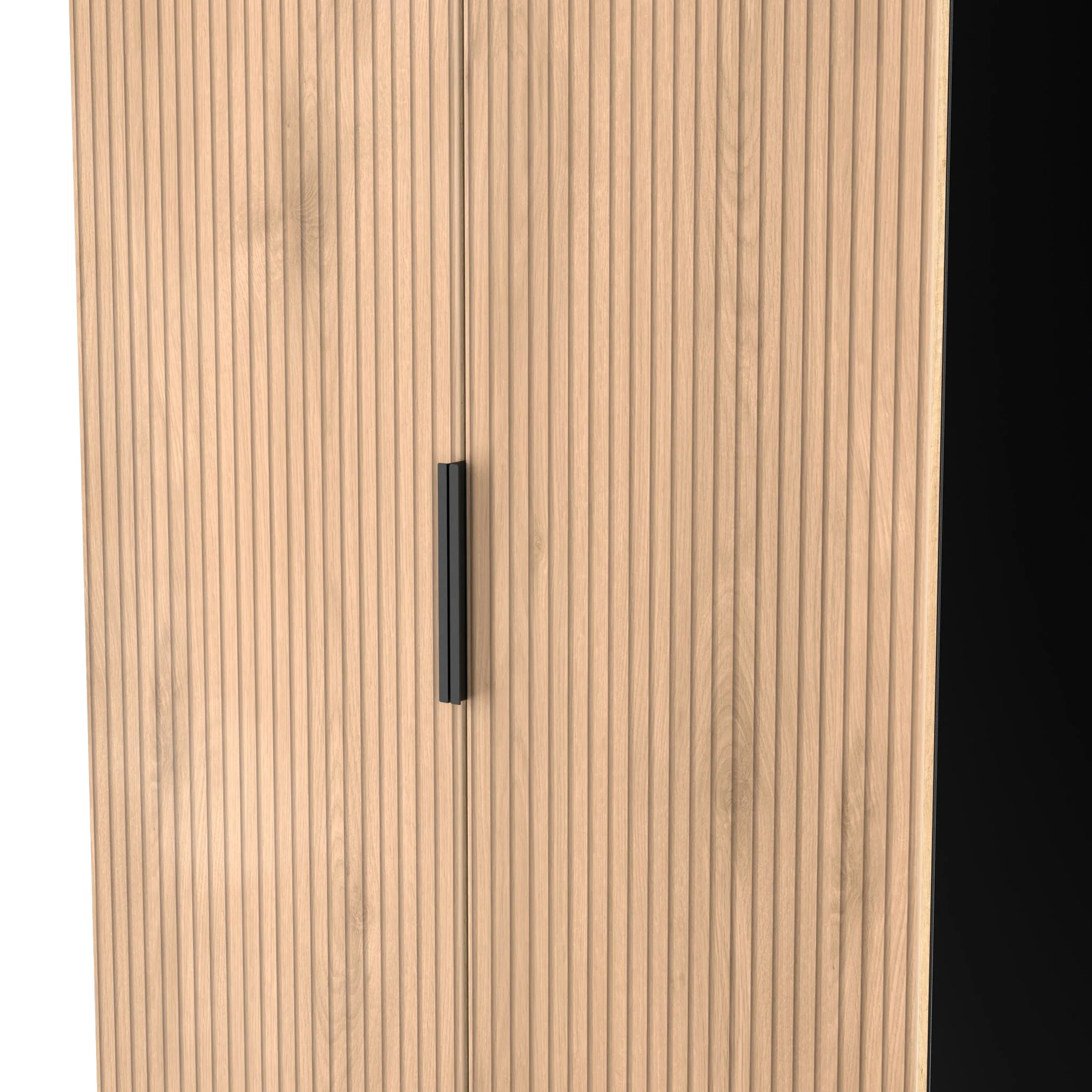 Jago Slatted Effect 2 Door 2 Drawer Wardrobe - Image 7
