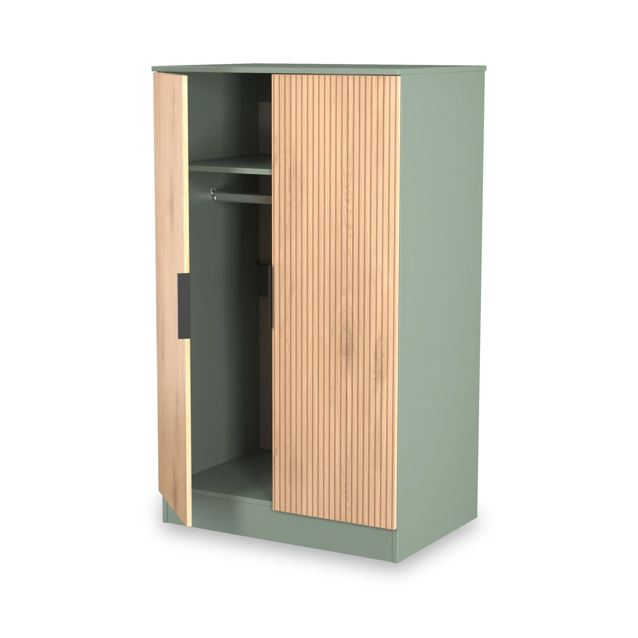 Jago Slatted Effect 2 Door Midi Wardrobe - Image 11