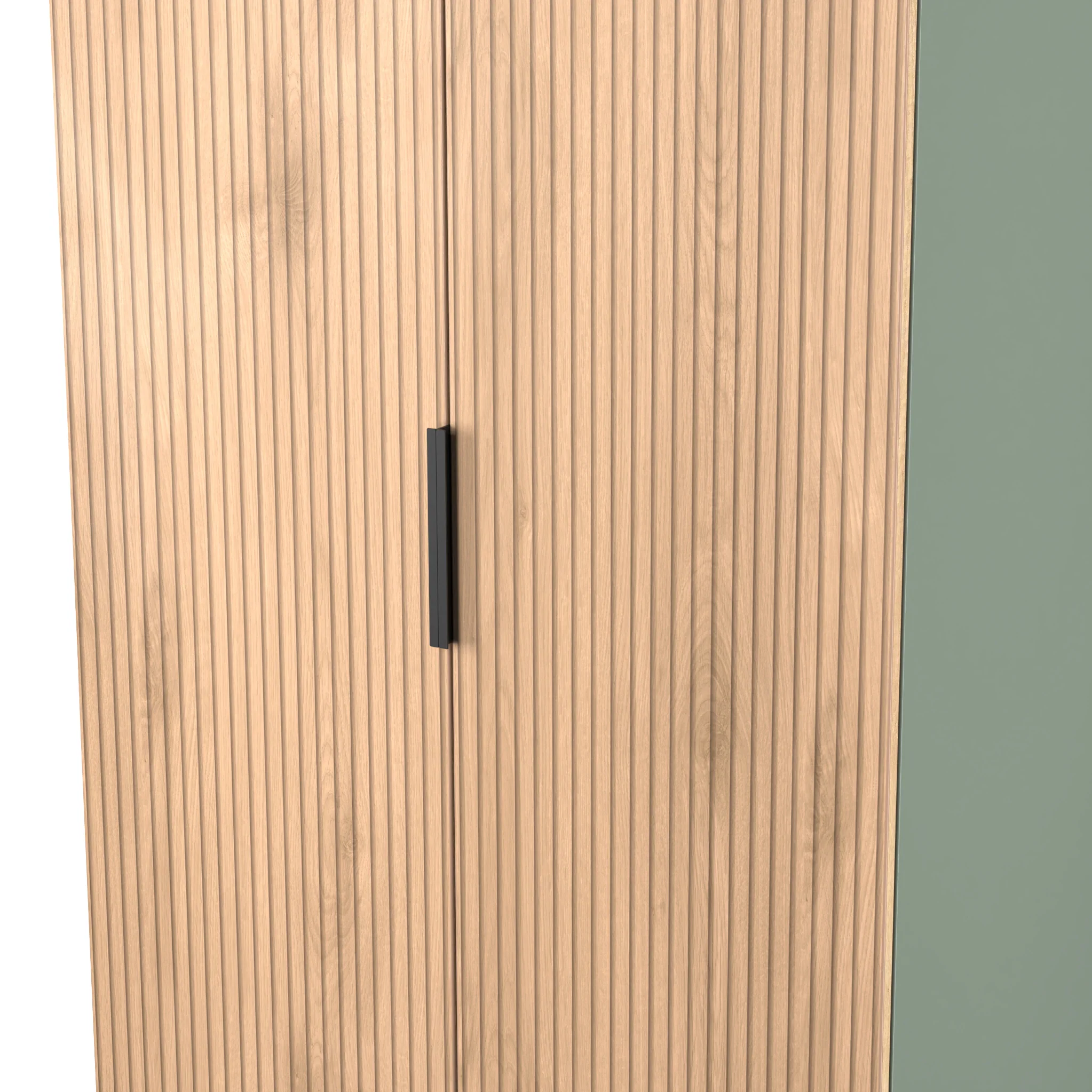 Jago Slatted Effect 2 Door Midi Wardrobe - Image 12