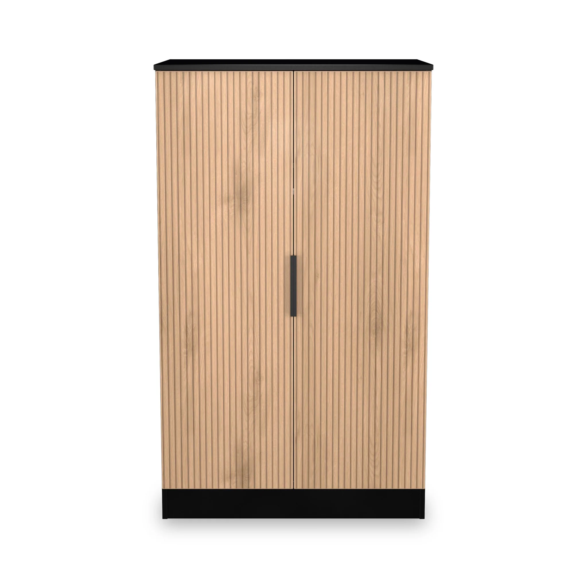Jago Slatted Effect 2 Door Midi Wardrobe - Image 2
