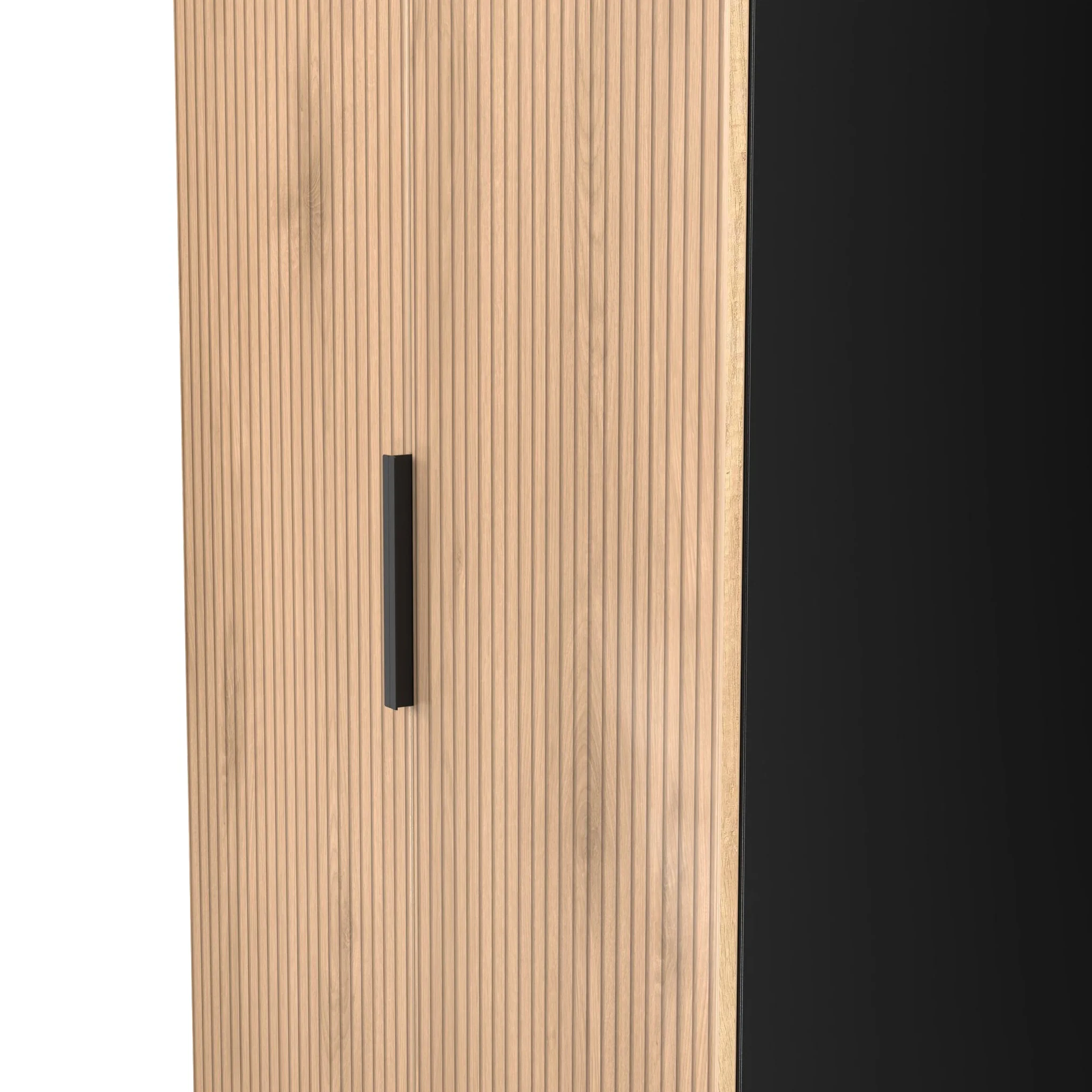 Jago Slatted Effect 2 Door Midi Wardrobe - Image 6