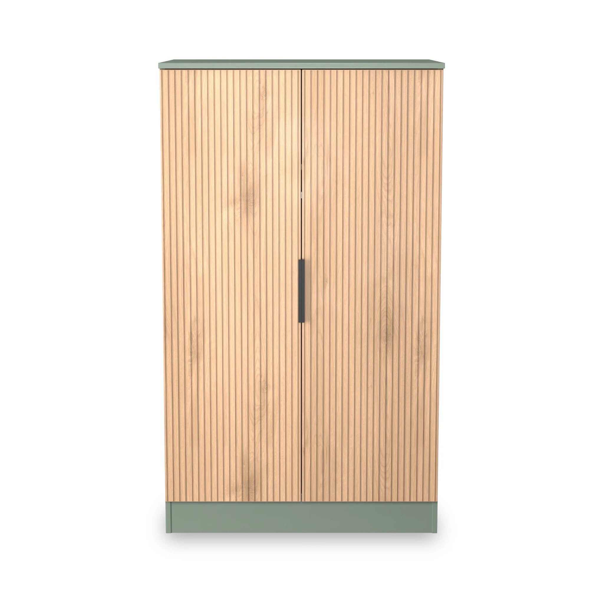Jago Slatted Effect 2 Door Midi Wardrobe - Image 8