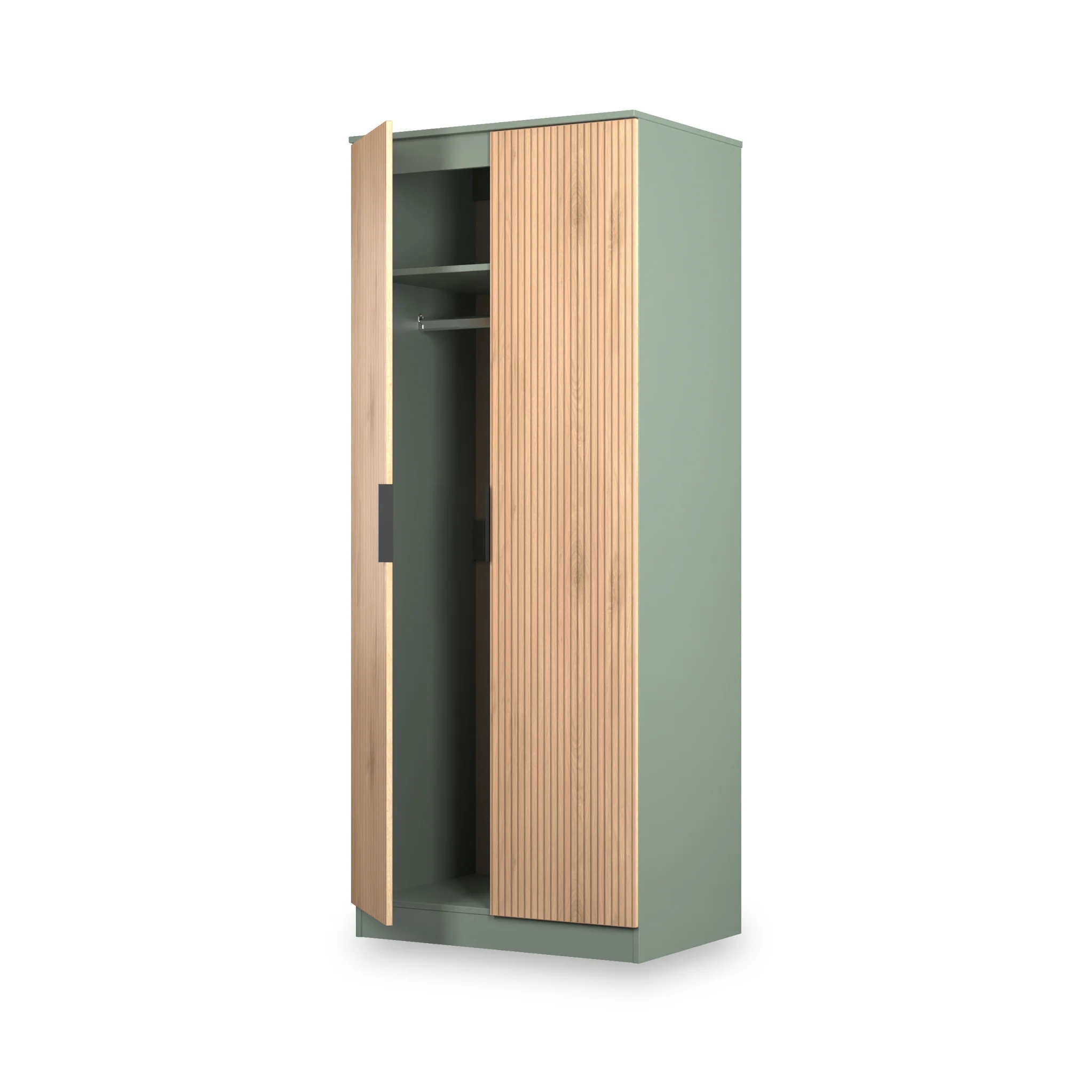 Jago Slatted Effect 2 Door Wardrobe - Image 14