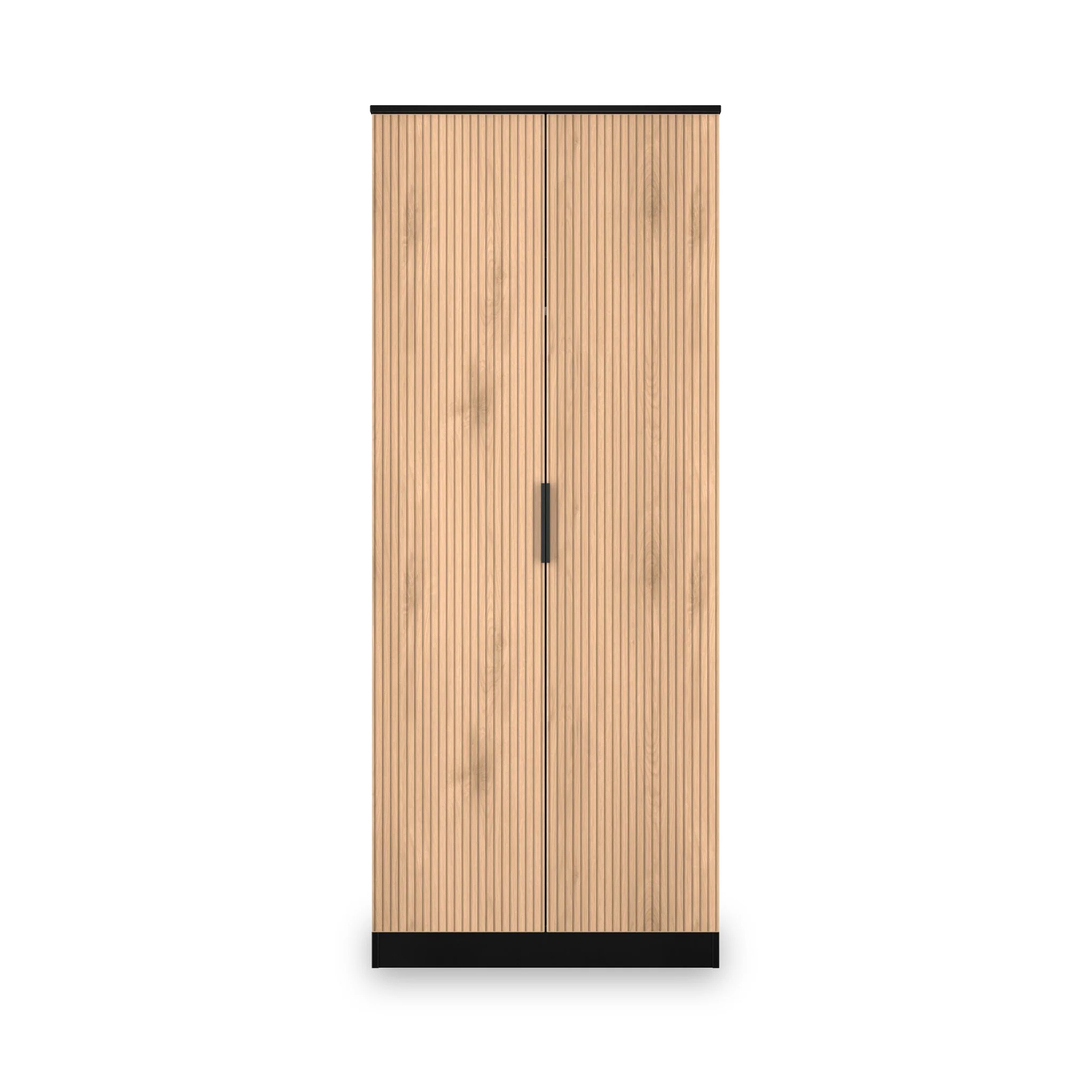 Jago Slatted Effect 2 Door Wardrobe - Image 3