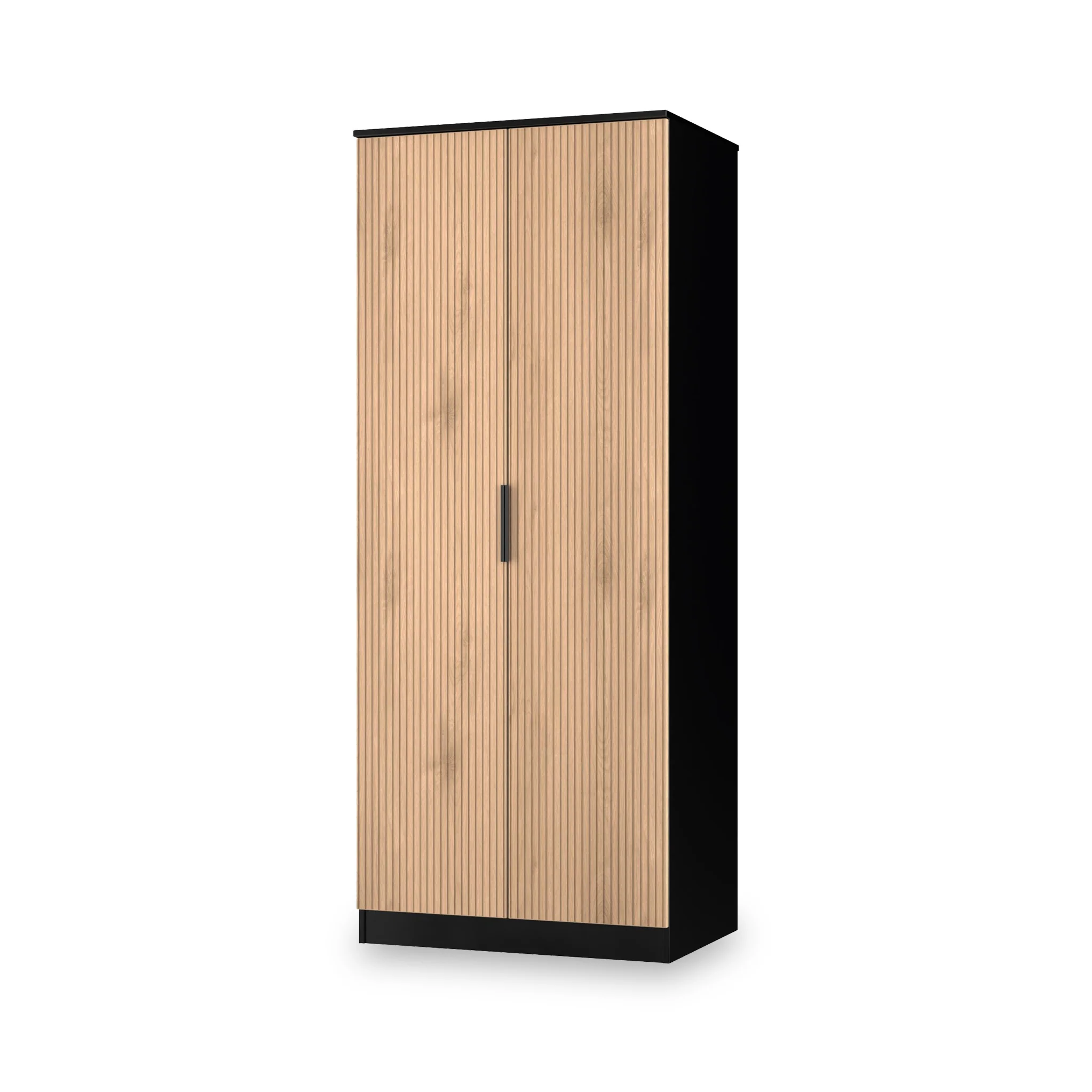 Jago Slatted Effect 2 Door Wardrobe - Image 6