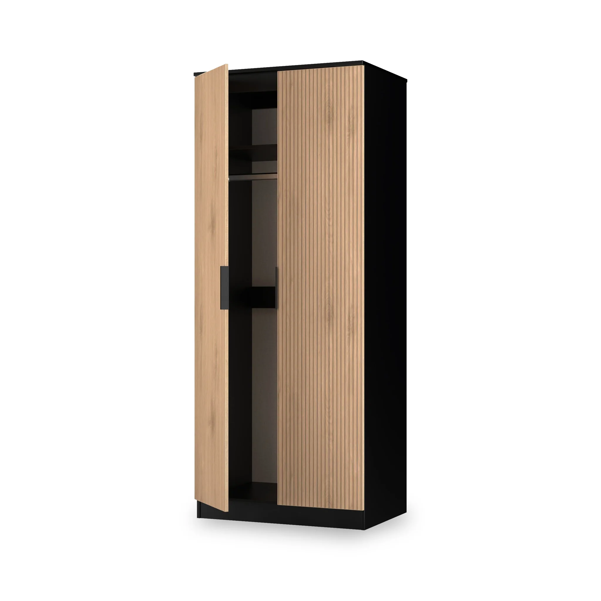 Jago Slatted Effect 2 Door Wardrobe - Image 7