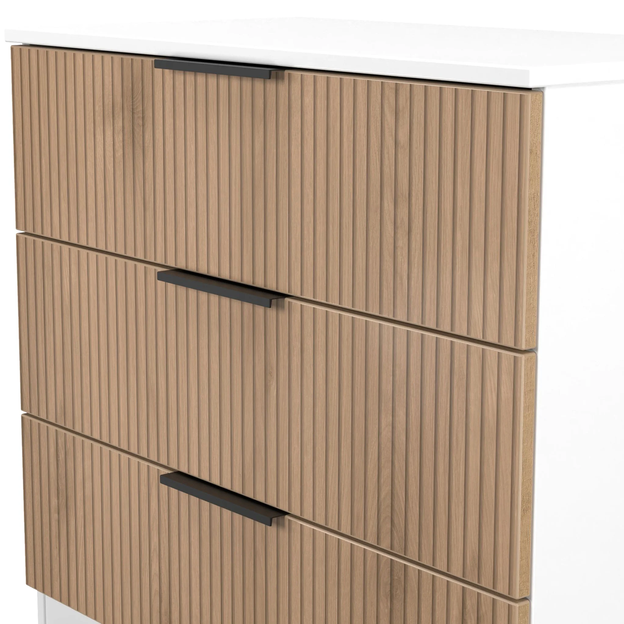 Jago Slatted Effect 3 Drawer Chest - Image 14