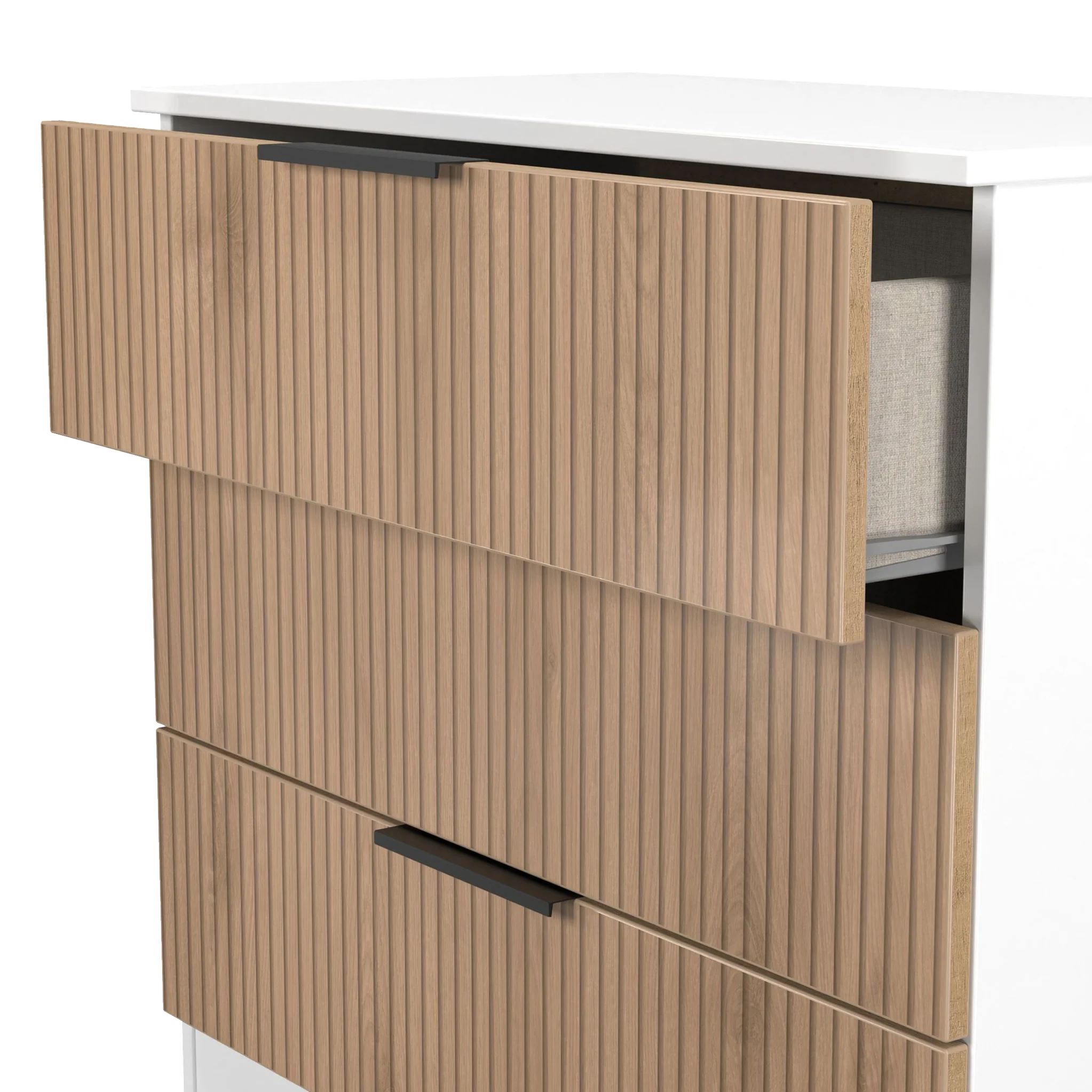 Jago Slatted Effect 3 Drawer Chest - Image 15