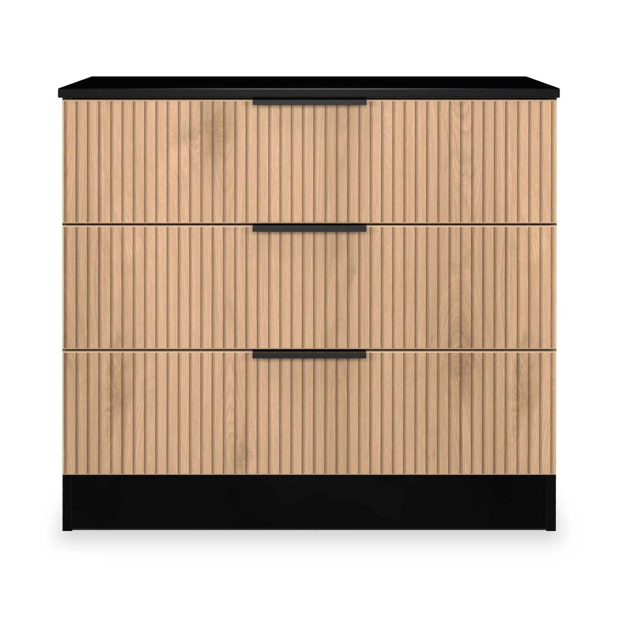 Jago Slatted Effect 3 Drawer Chest - Image 2