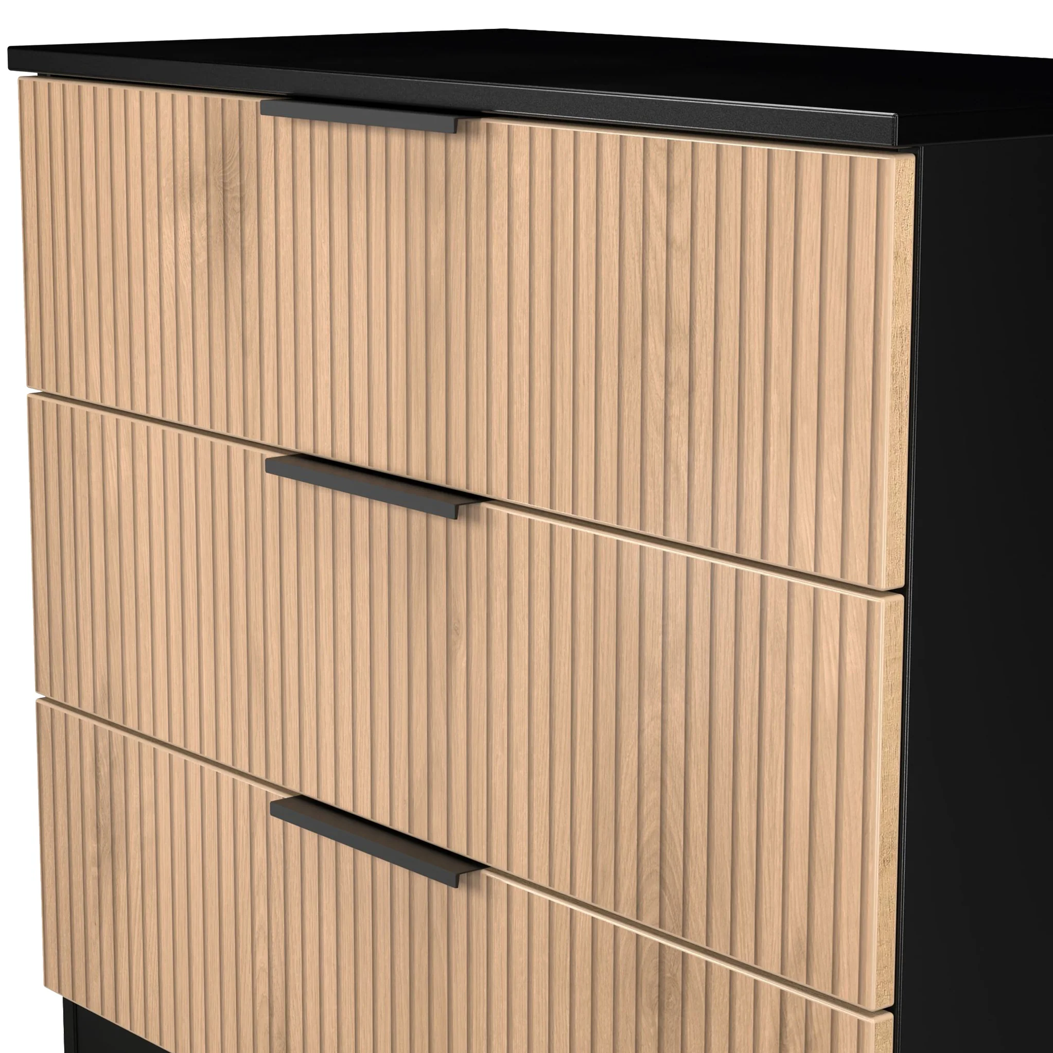 Jago Slatted Effect 3 Drawer Chest - Image 4