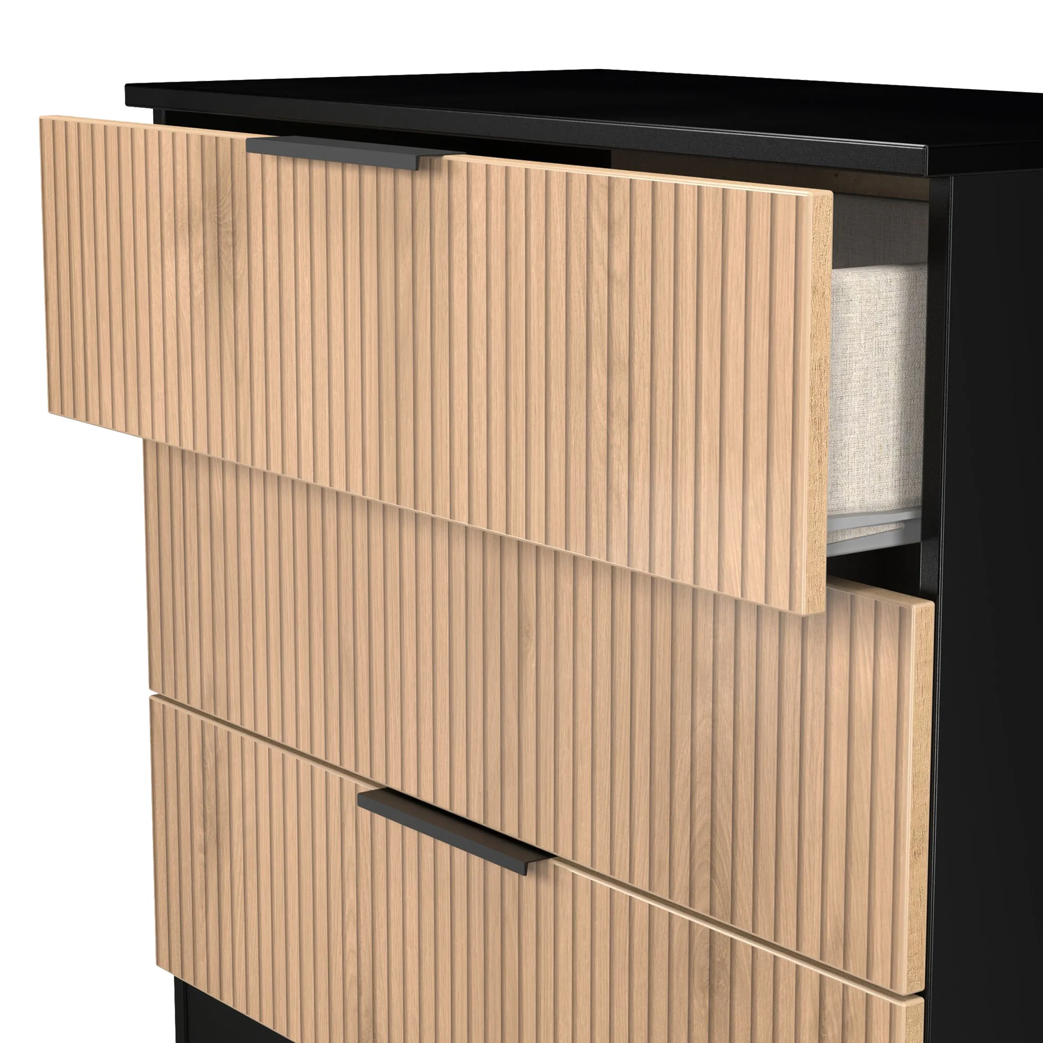Jago Slatted Effect 3 Drawer Chest - Image 5