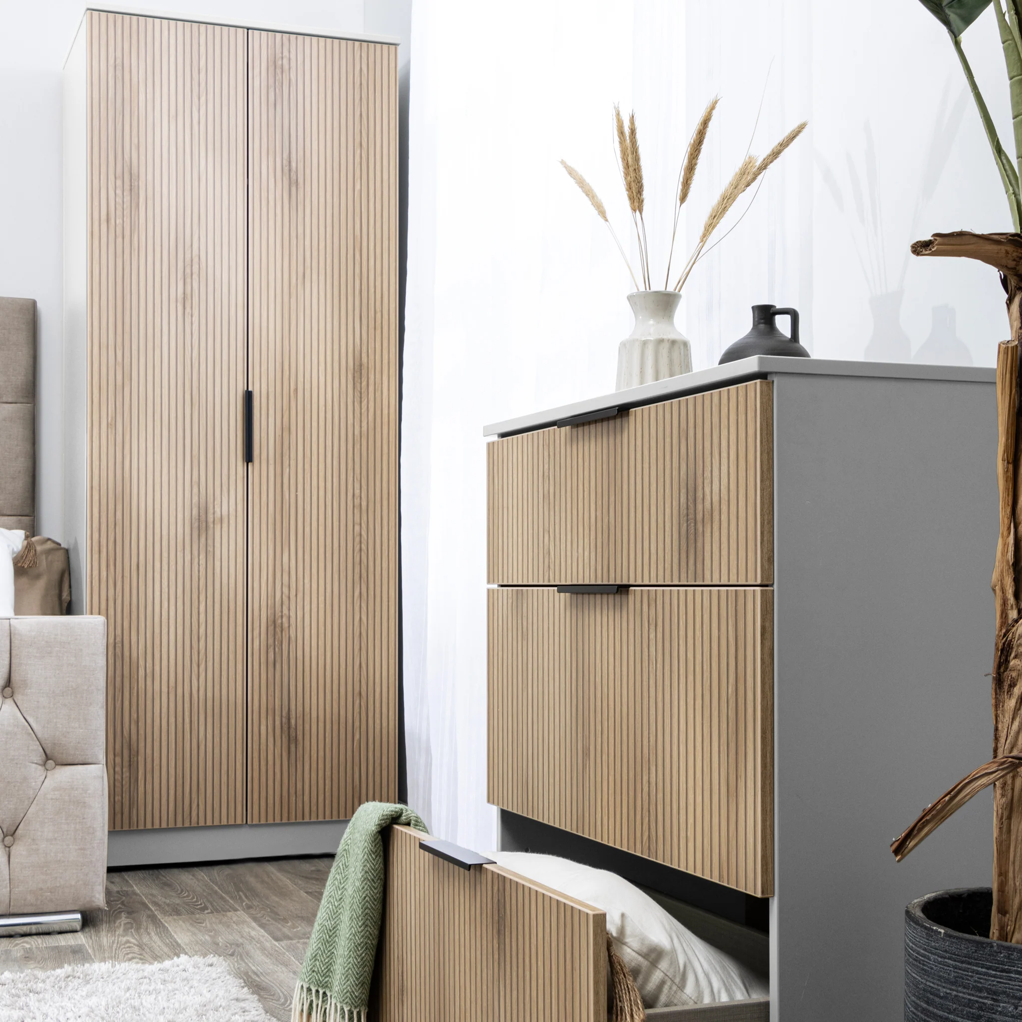 Jago Slatted Effect 3 Drawer Deep Chest - Image 20