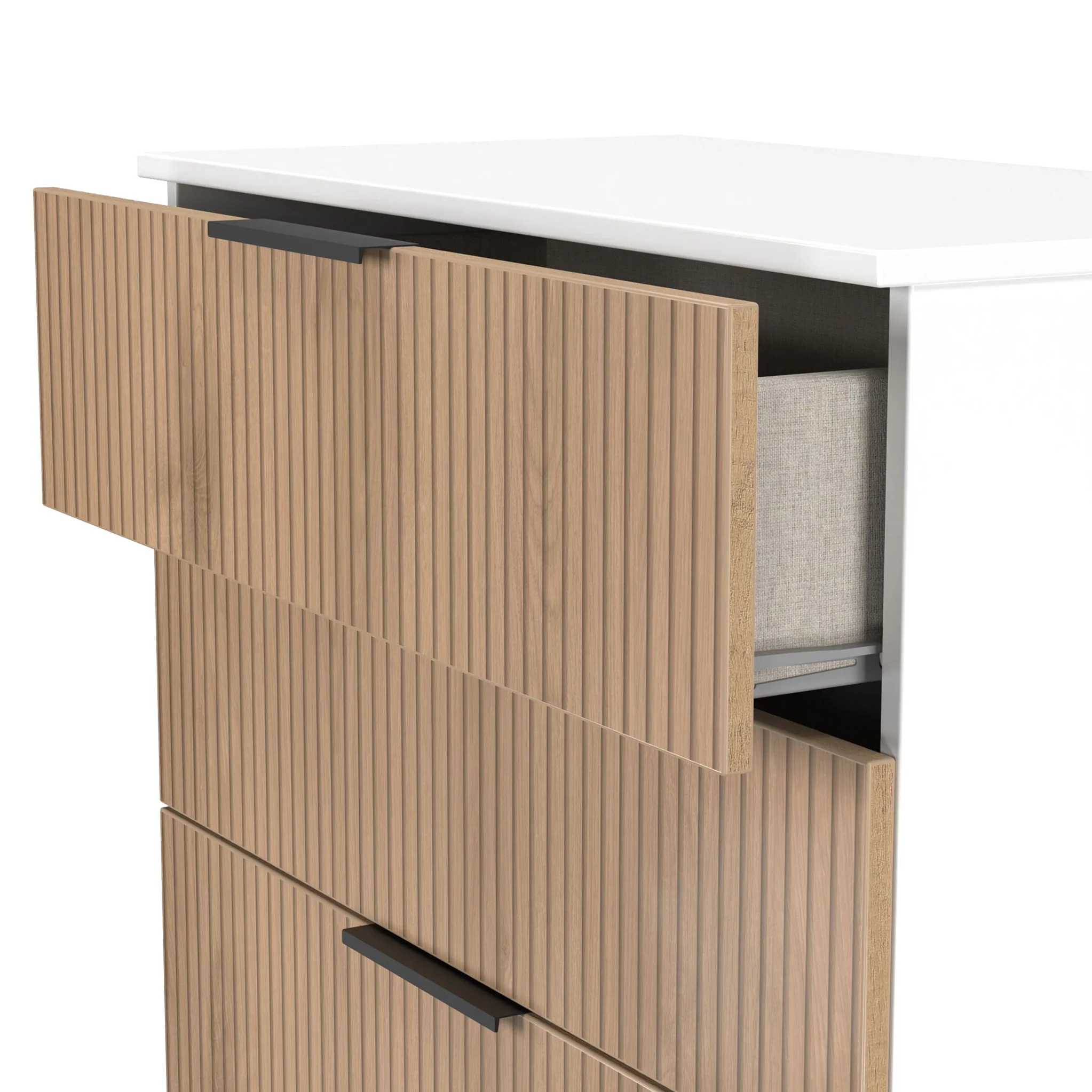 Jago Slatted Effect 4 Drawer Chest - Image 15