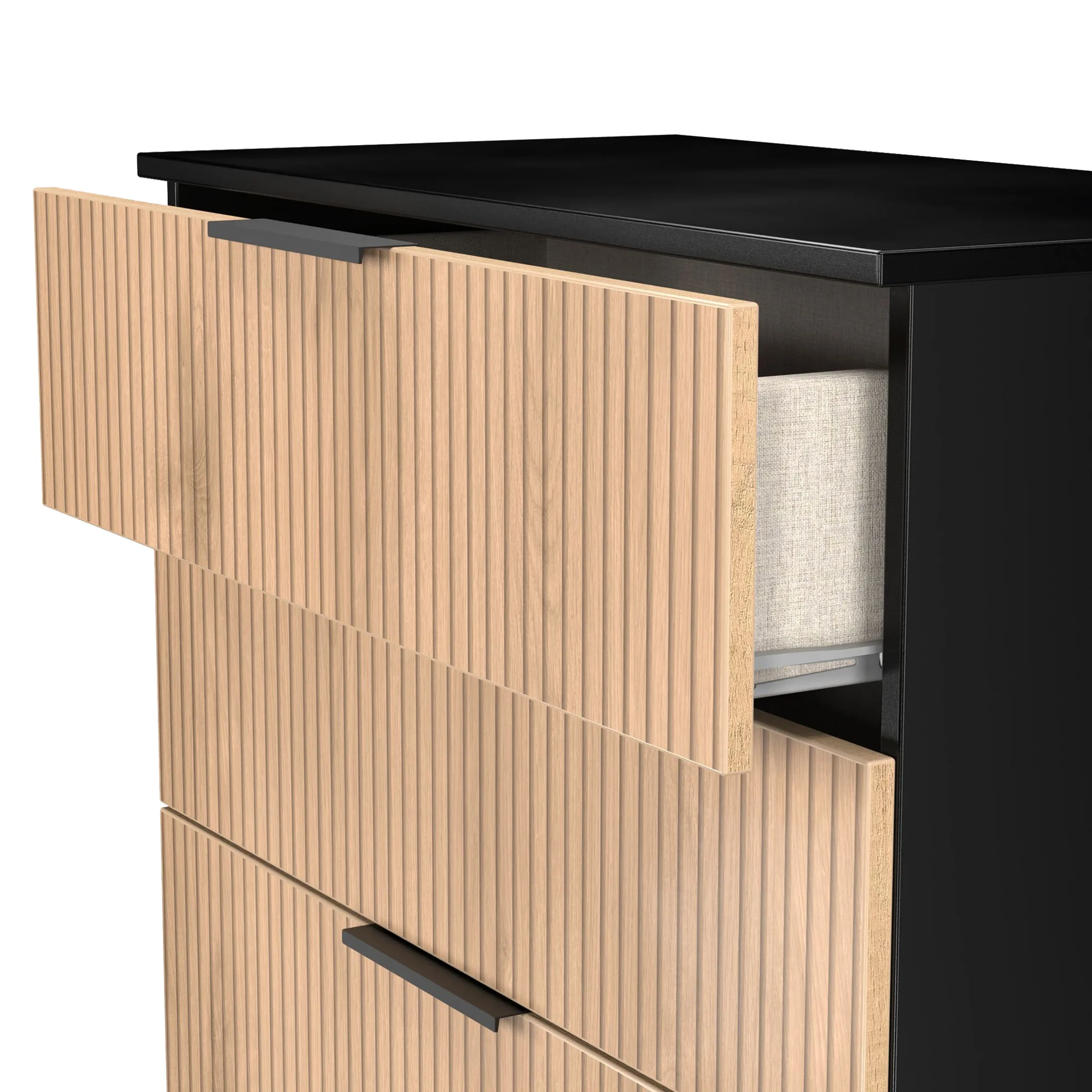 Jago Slatted Effect 4 Drawer Chest - Image 5