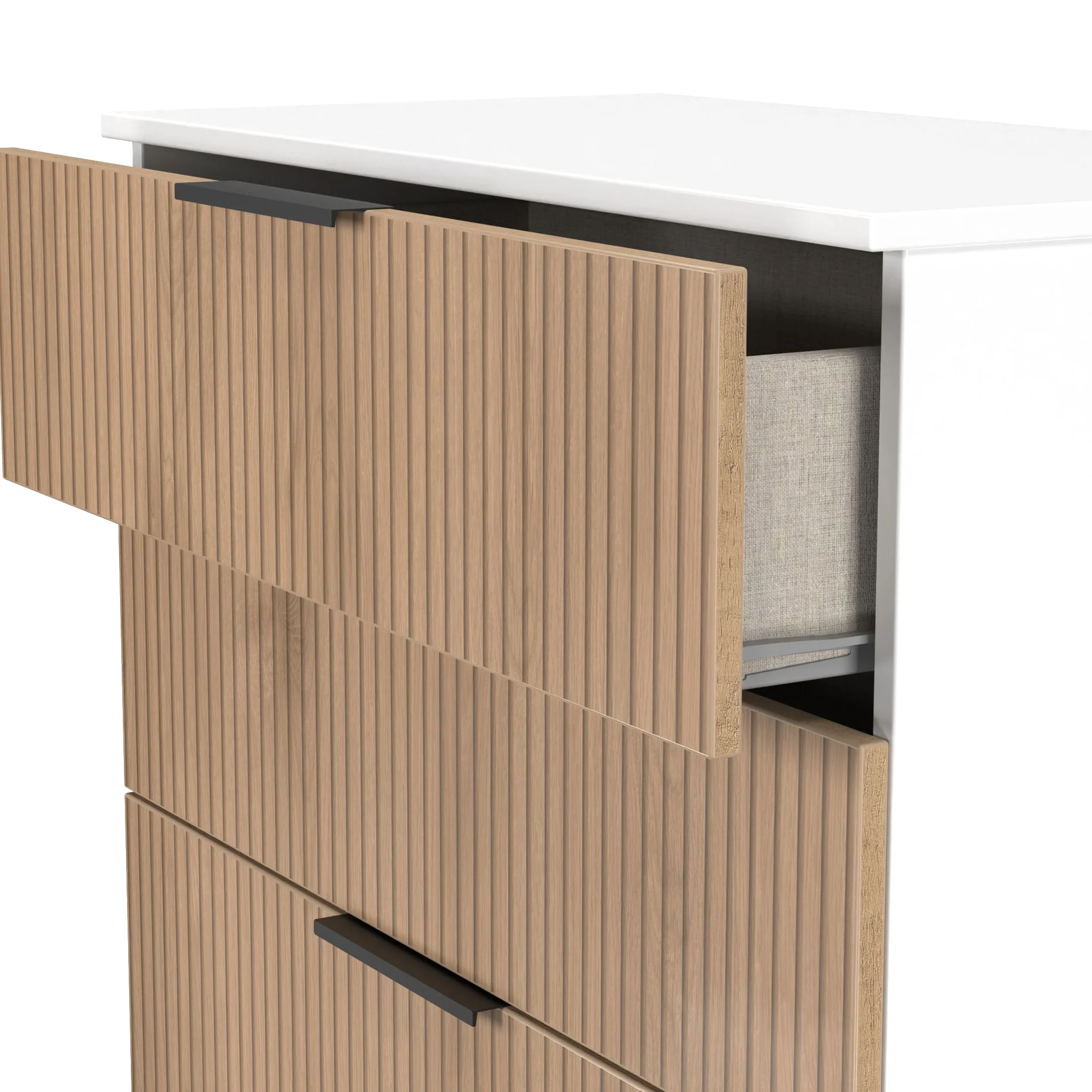 Jago Slatted Effect 4 Drawer Deep Chest - Image 18
