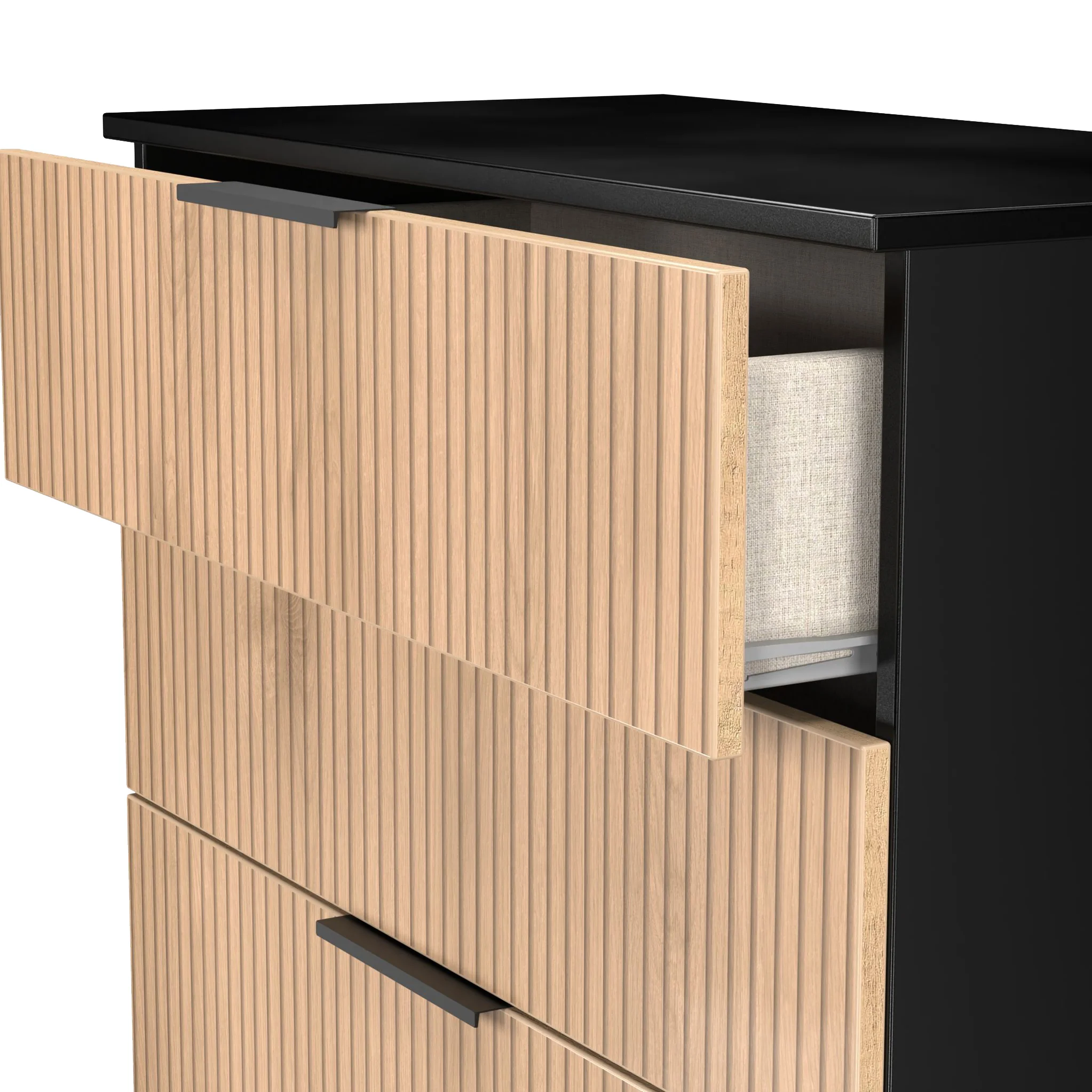 Jago Slatted Effect 4 Drawer Deep Chest - Image 6