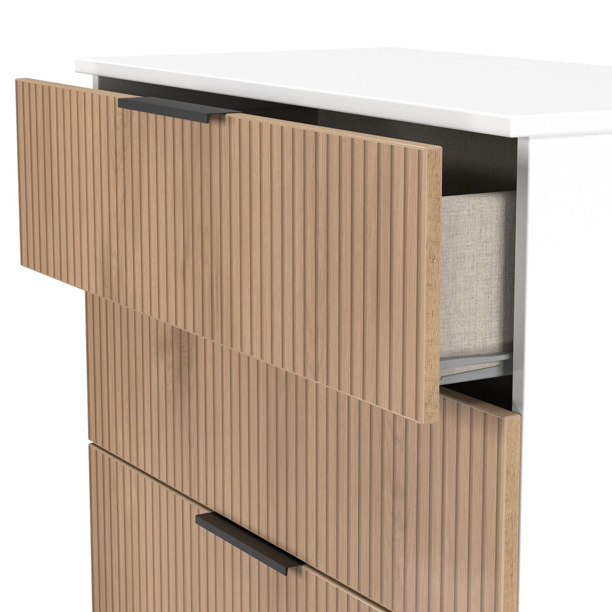 Jago Slatted Effect 5 Drawer Chest - Image 15