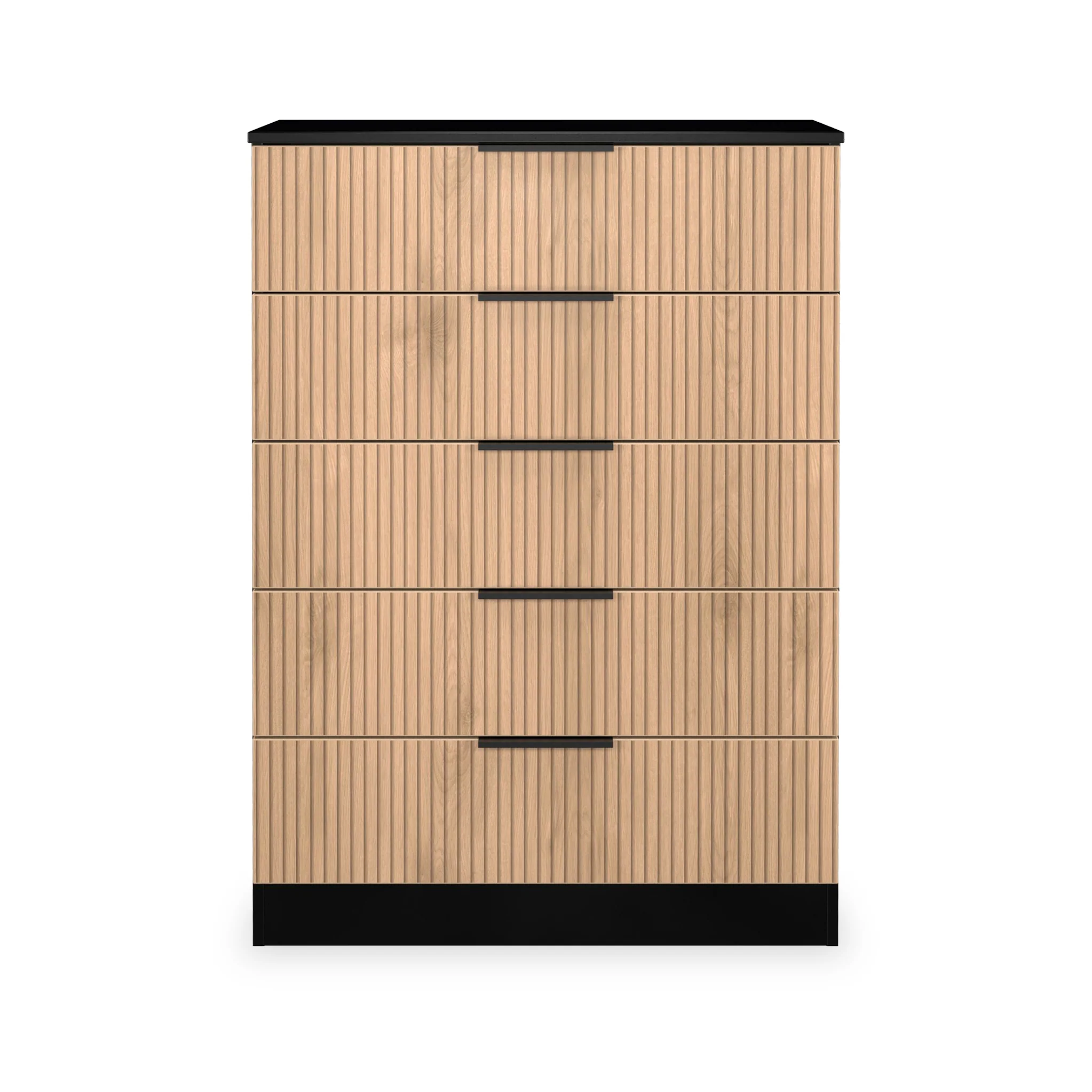 Jago Slatted Effect 5 Drawer Chest - Image 2
