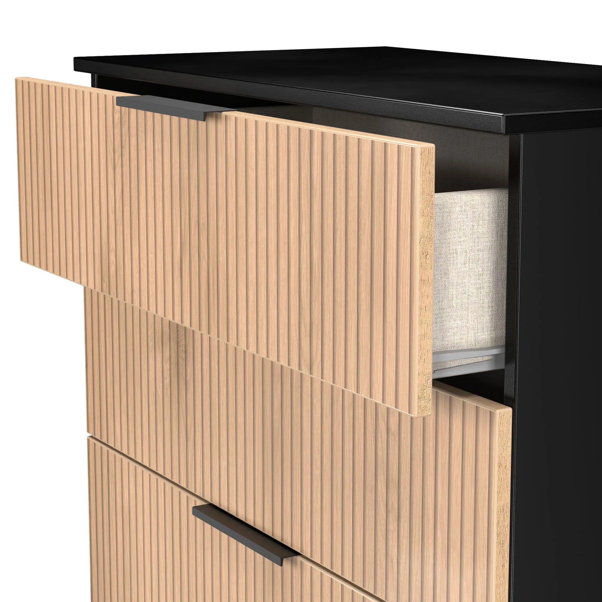 Jago Slatted Effect 5 Drawer Chest - Image 5